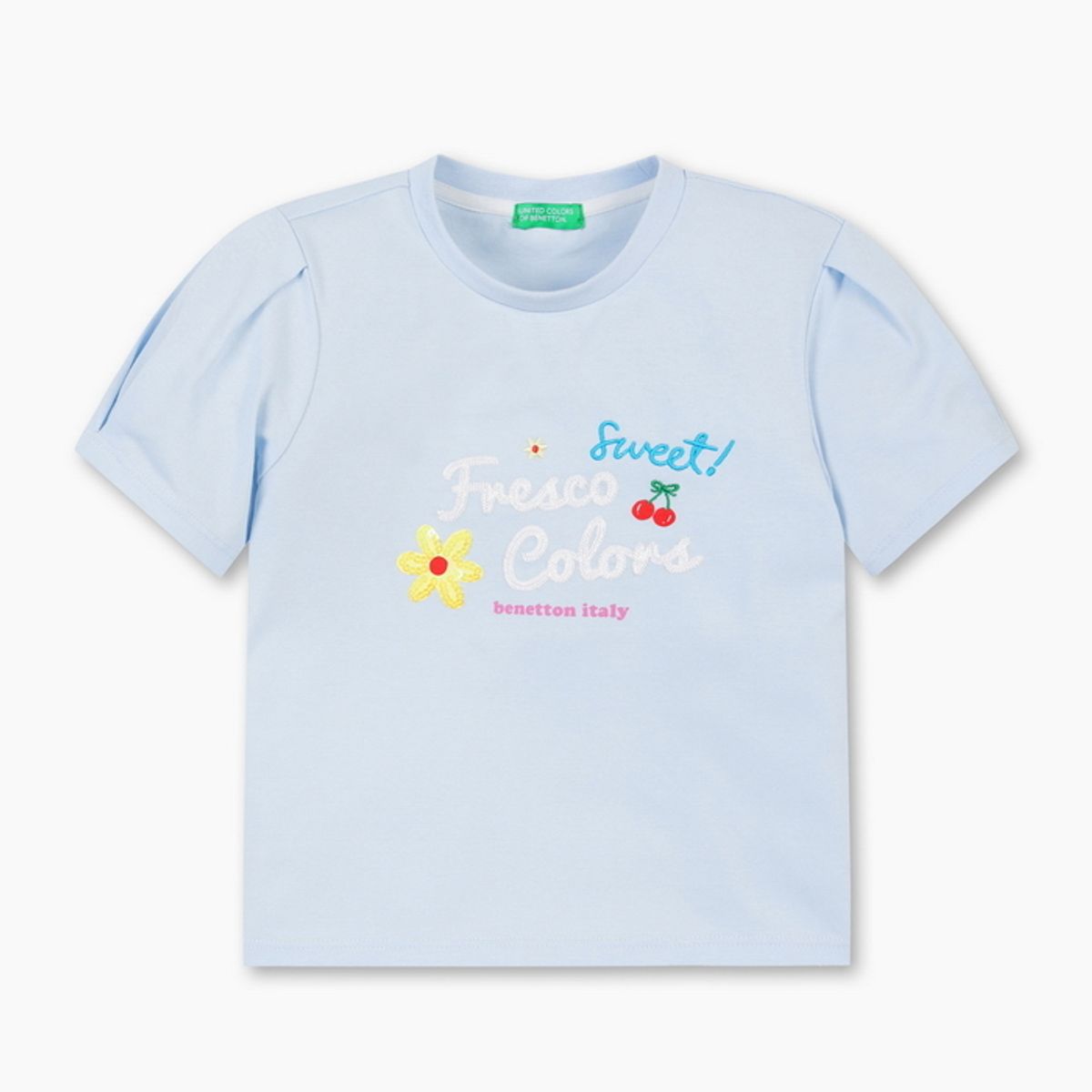 베네통키즈(BENETTONKIDS) 핫썸머 스팽글 티셔츠_QATS31631LB