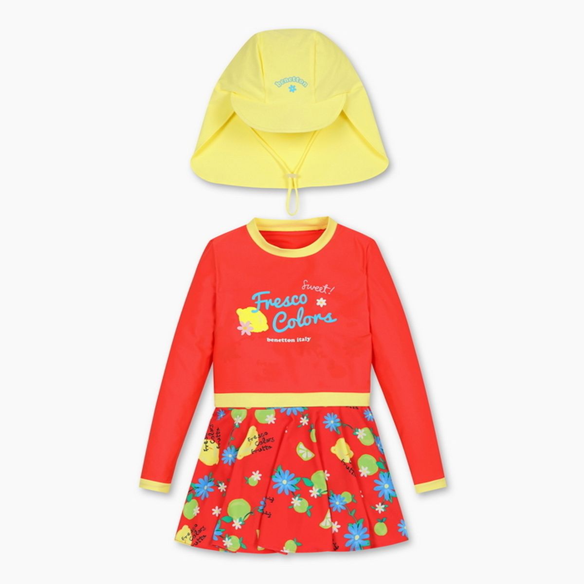 베네통키즈(BENETTONKIDS) 프레스코 래쉬가드 SET_QCET19631RD