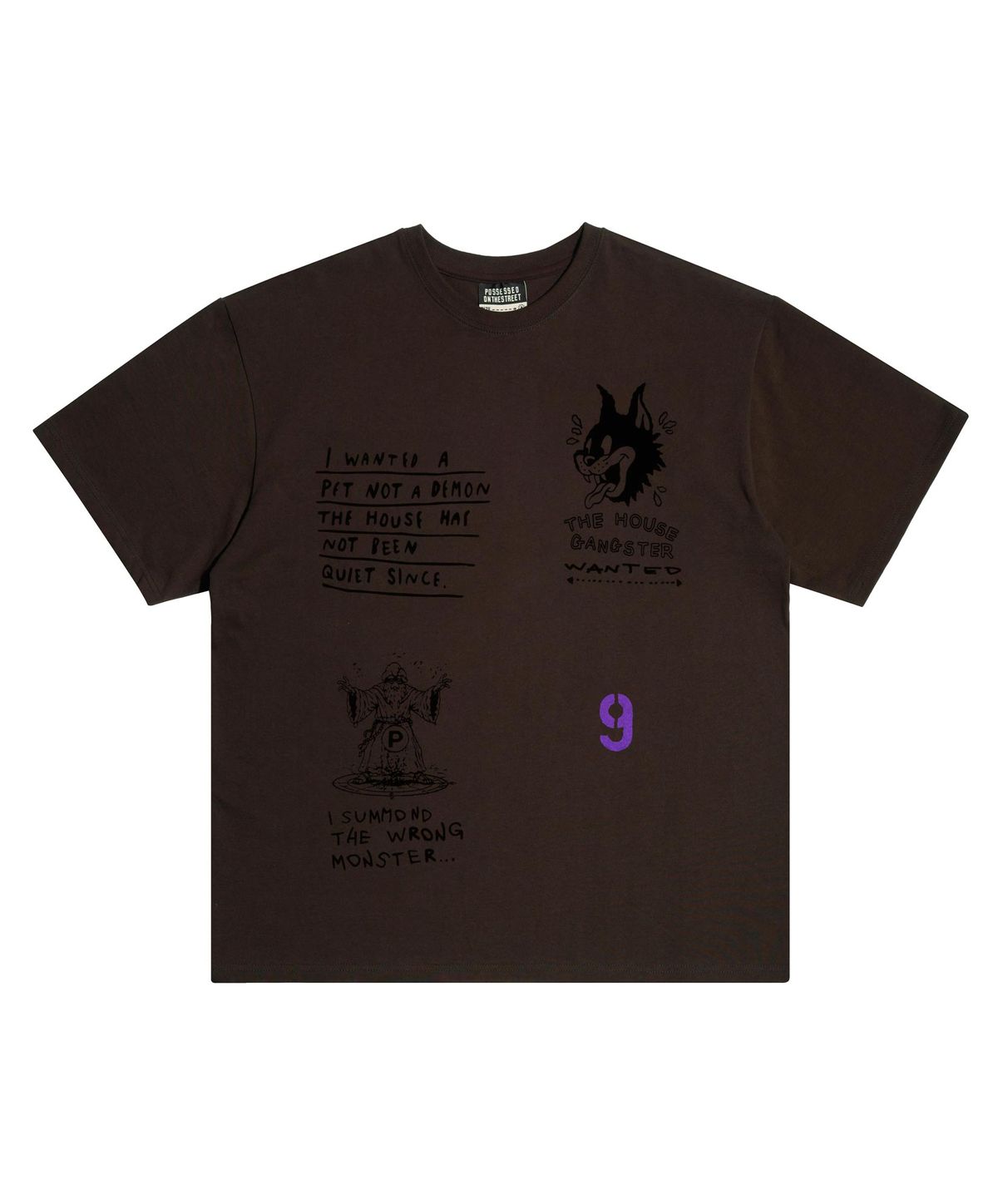 퍼츠(POTS) DEMON CAT TEE [BROWN]