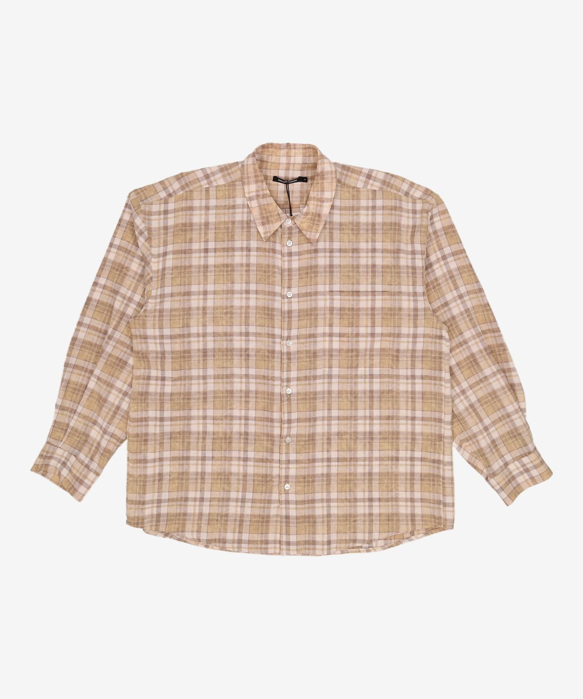 해칭룸(HATCHINGROOM) Classic Shirt Tie Dyed Check Brown 3