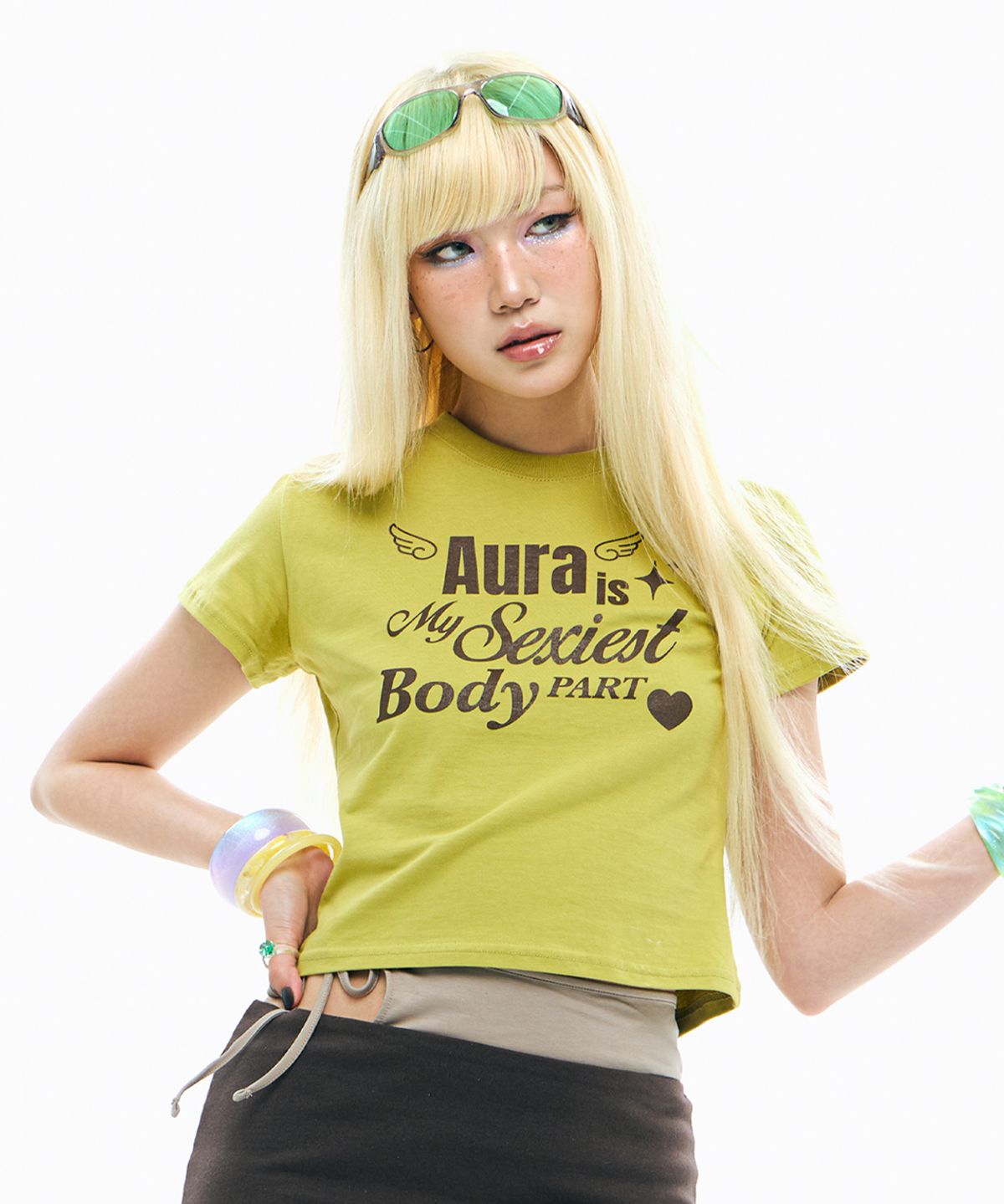 슬리시스(SLYISIS) Aura 1/2 Sleeve Tee (Wasabi Green)