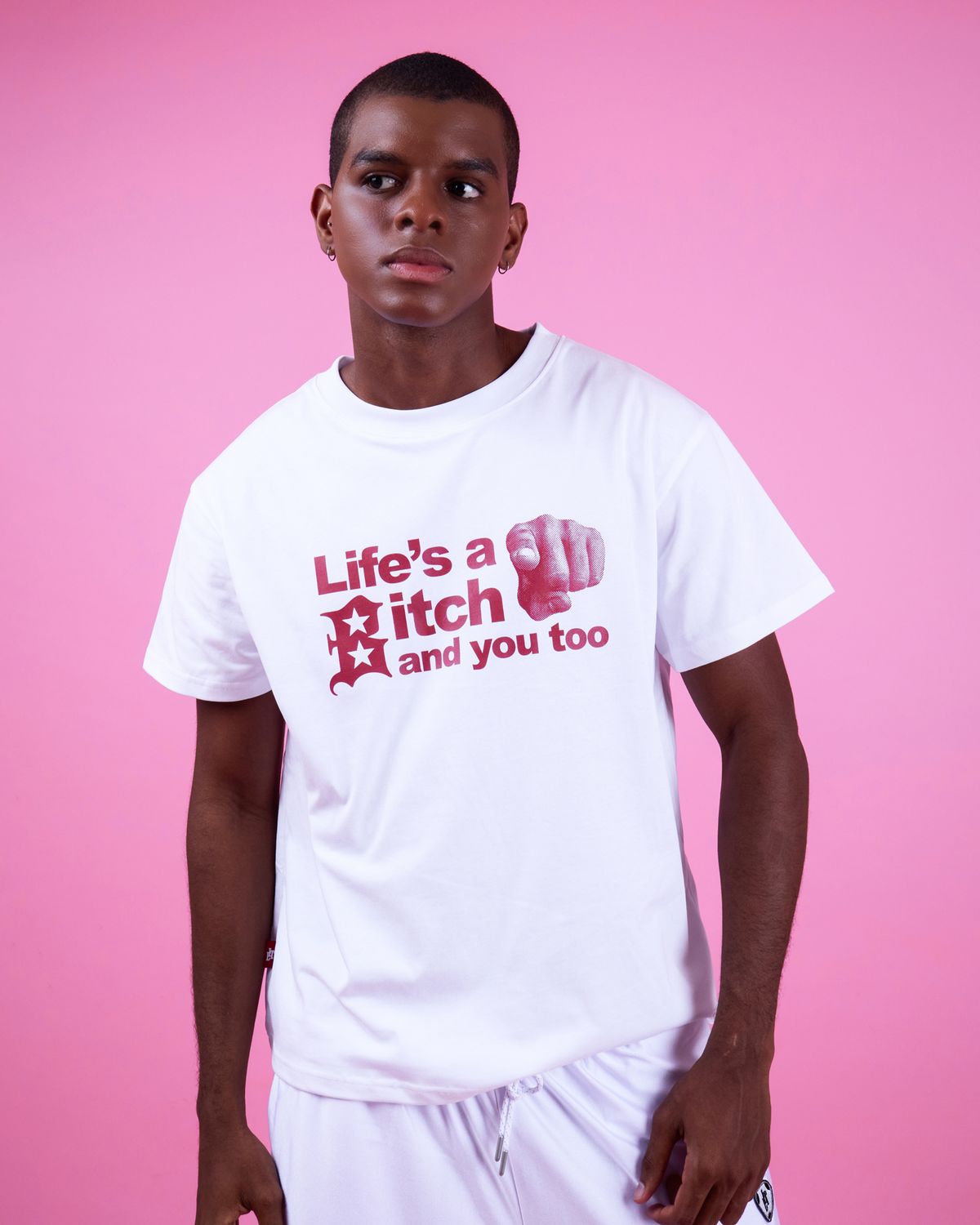 리브라이크디스(LLT) Life is a bitch SHORTSLEEVE WHITE