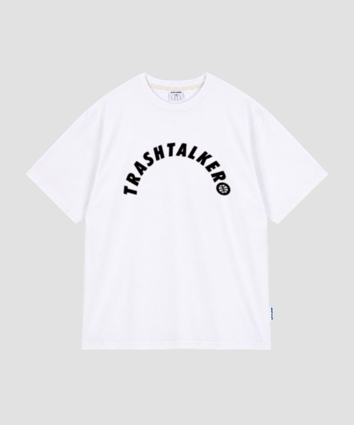 올데이훕스(ALL DAY HOOPS) 트래시 토커 오버핏 반팔 티셔츠 화이트