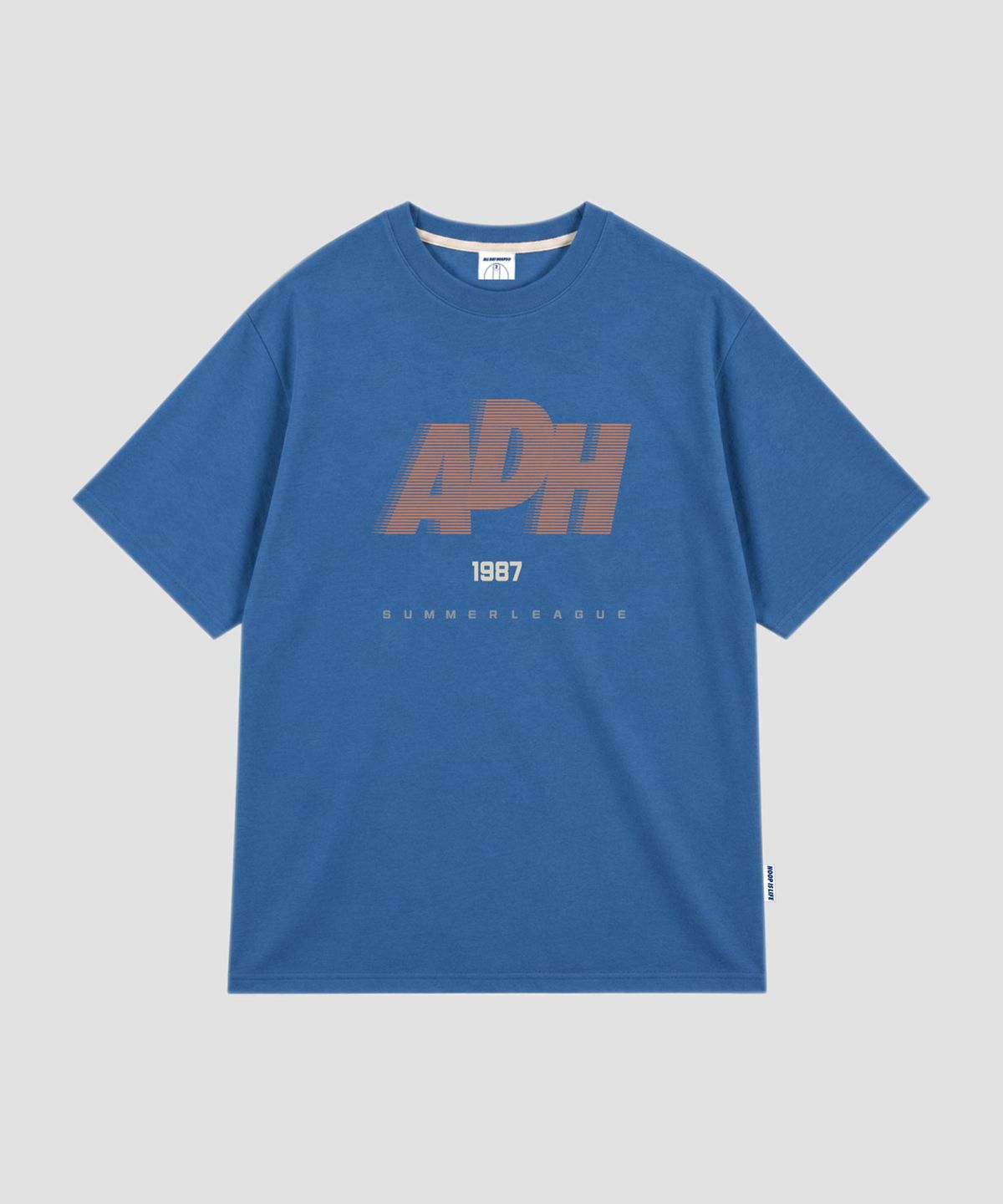올데이훕스(ALL DAY HOOPS) ADH 섬머리그 오버핏 반팔 티셔츠 블루