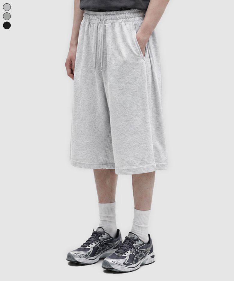 Yus Side Pintuck Wide Bermuda Shorts Pants 3 Color [BLST_2501]