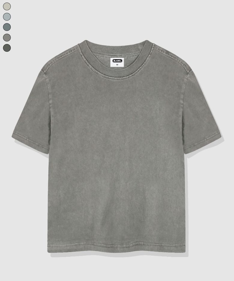 Bes Pigment-Dyed Short-Sleeve T-shirt 5 Color [BLSF_1001]