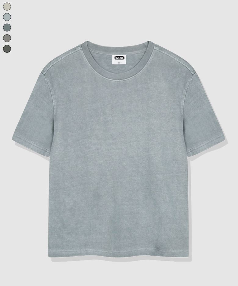 Epeuel Pigment-Dyed Short-Sleeve T-shirt 5 Color [BLSF_0001]