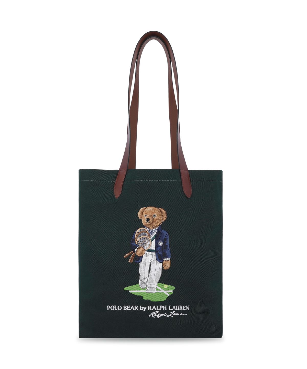 폴로 랄프 로렌(POLO RALPH LAUREN) 윔블던 폴로 베어 쇼퍼 토트-그린