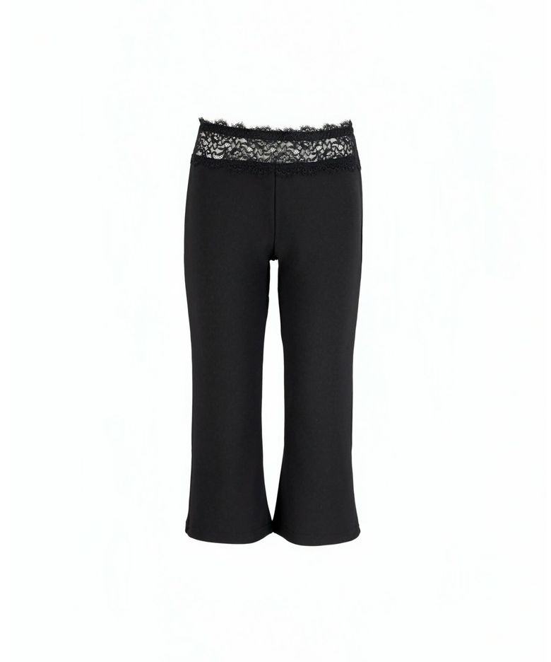 Lace High Waist Capri Pants