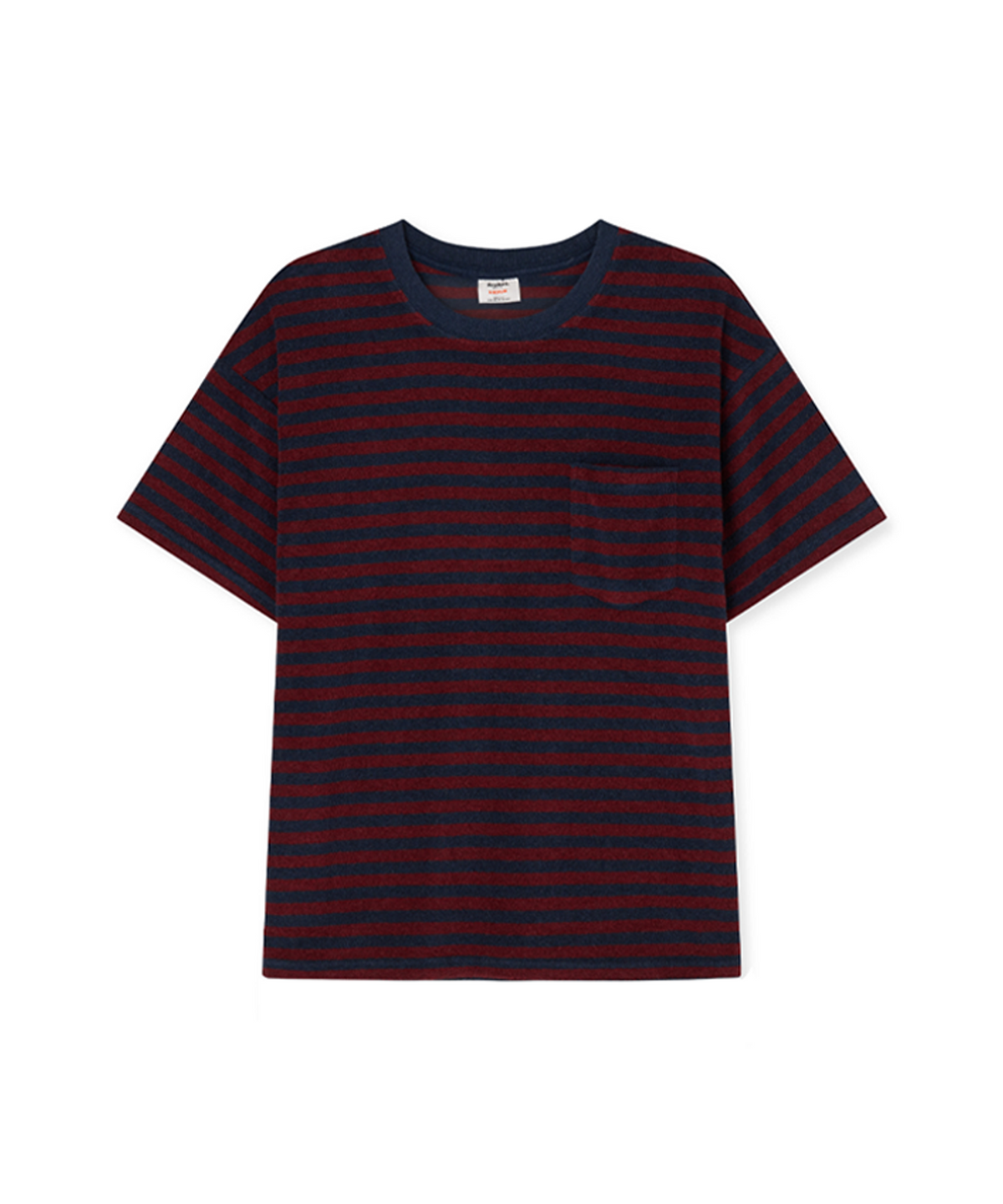 브루먼(BRUMAN) Terry Border Tee (Navy-burgundy)