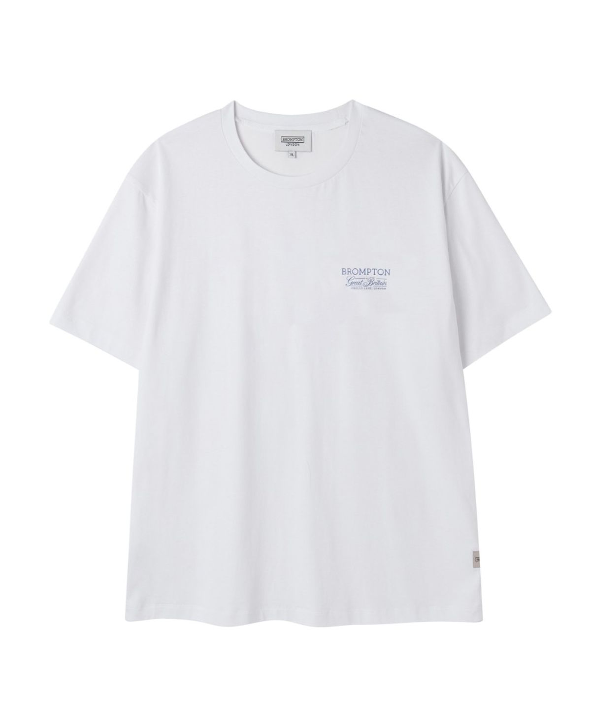 브롬톤 런던(BROMPTON LONDON) BROMPTON LETTERING HALF SLEEVE T-SHIRT - WHITE (P262UTS151)