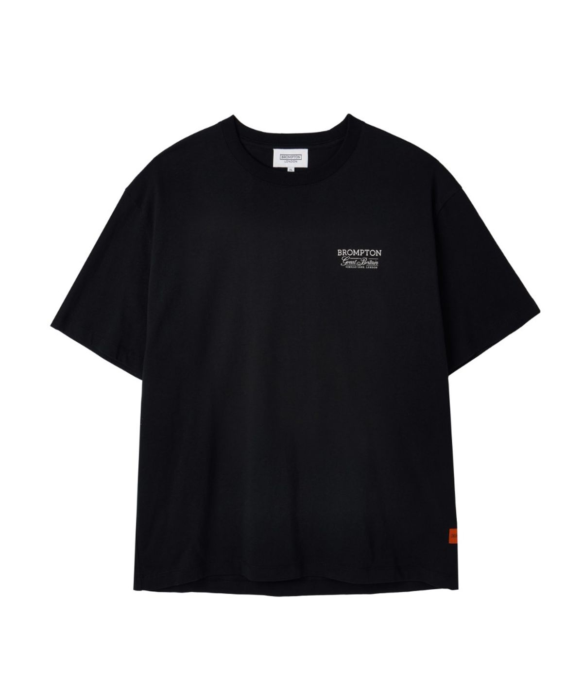 브롬톤 런던(BROMPTON LONDON) BROMPTON LETTERING HALF SLEEVE T-SHIRT - BLACK (P262UTS151)