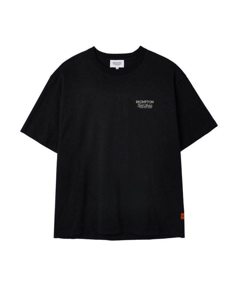 BROMPTON LETTERING HALF SLEEVE T-SHIRT - BLACK (P262UTS151)