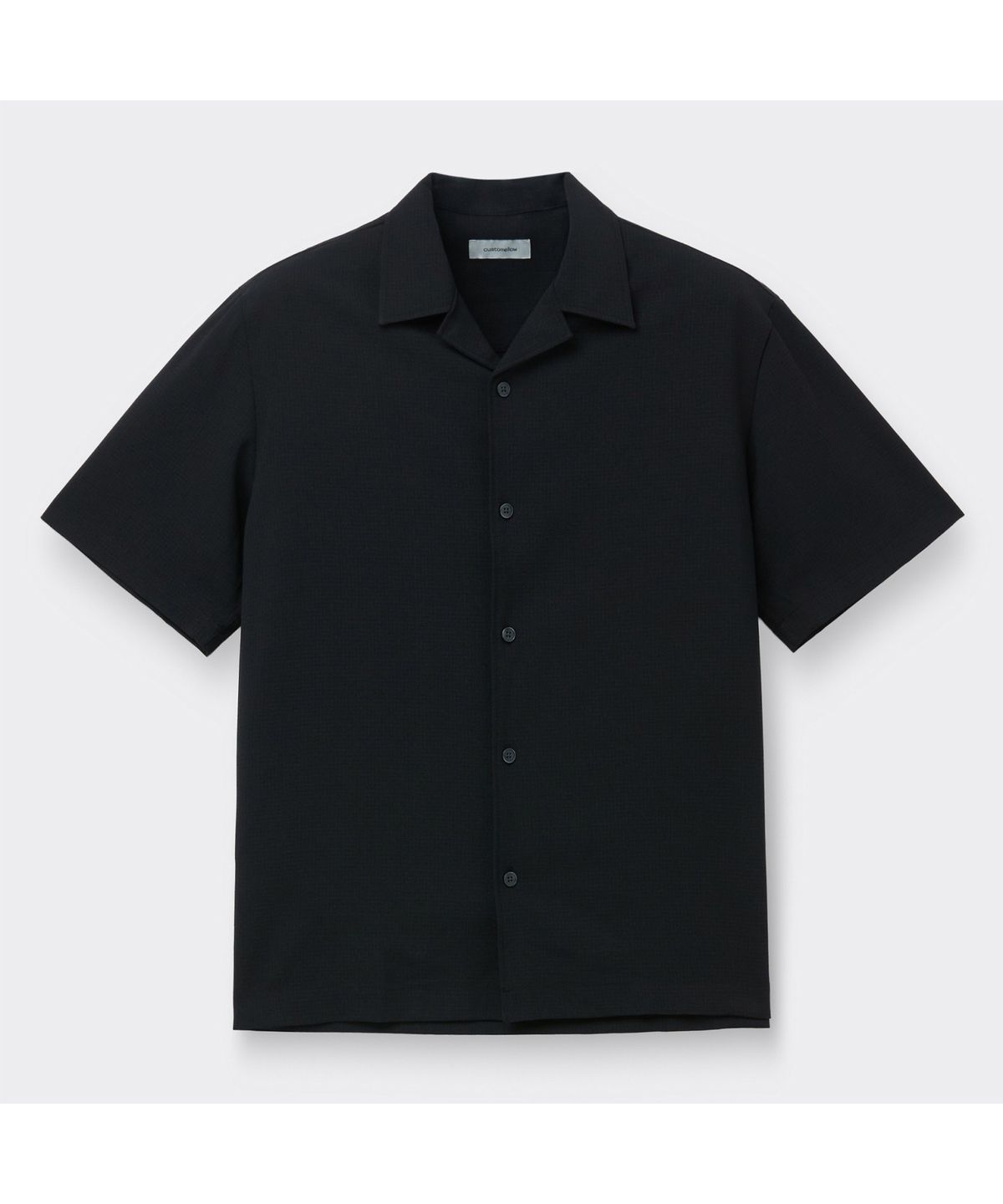 커스텀멜로우(CUSTOMELLOW) [Essentials] Black Regular Fit Half Shirt C9SAM26311BKX