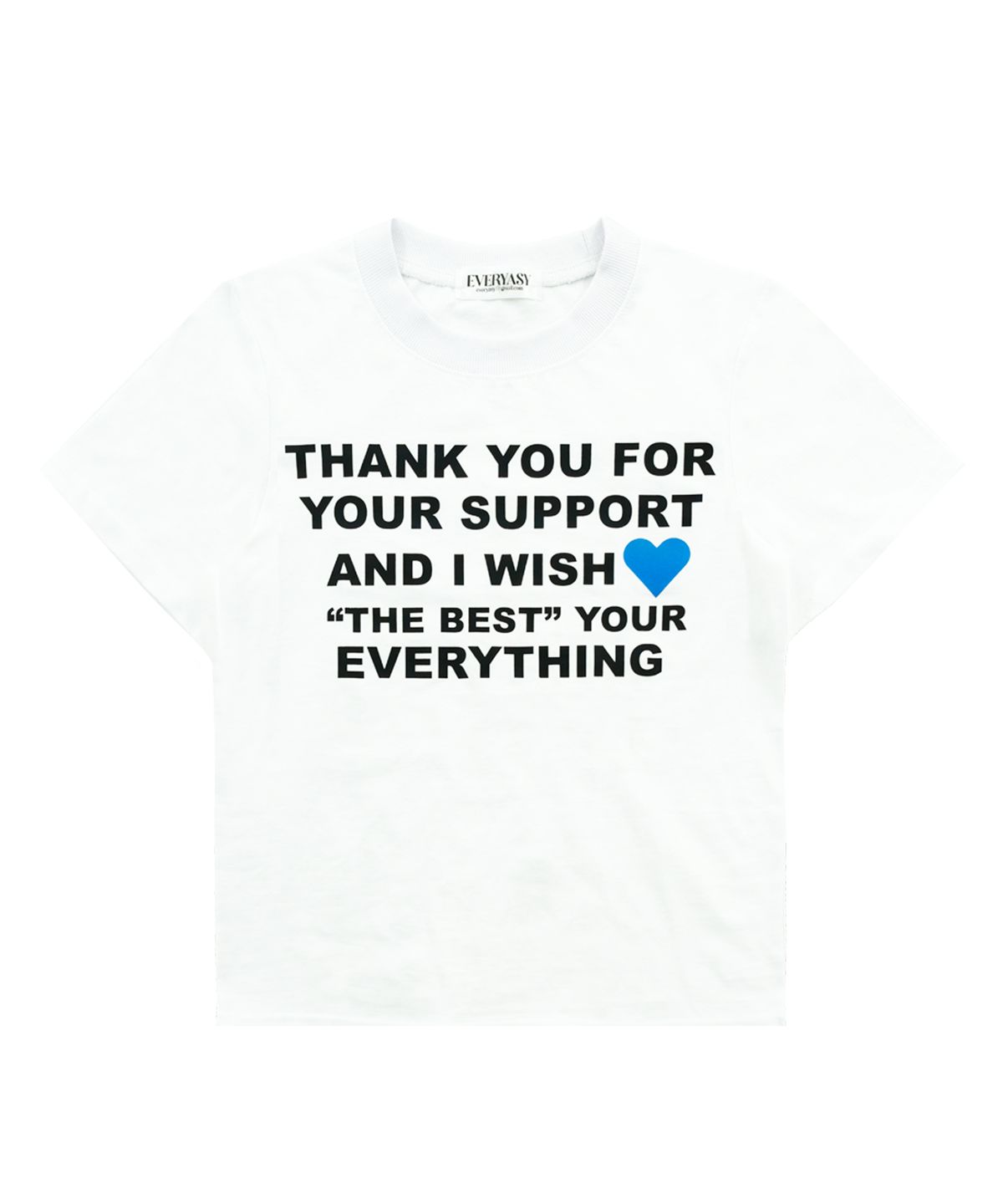 에브리시(EVERYASY) Thank you LOVE  티셔츠 (화이트)