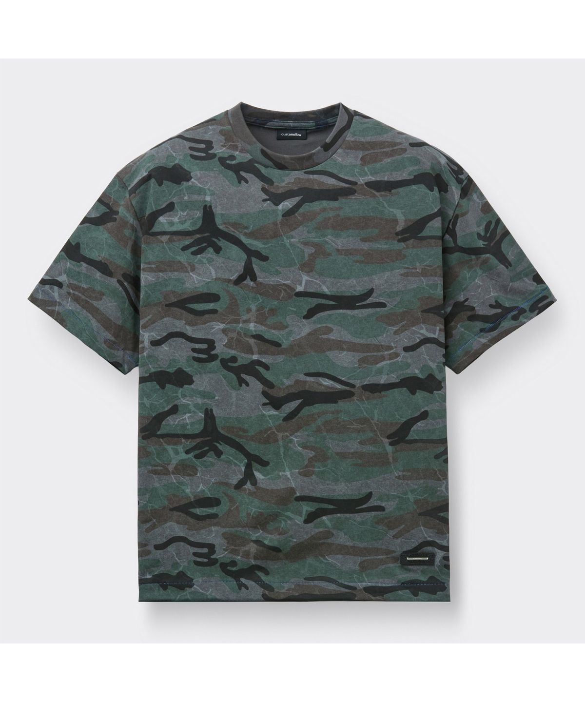 커스텀멜로우(CUSTOMELLOW) Dark Green Camo T-shirt CWTAM26421GRD