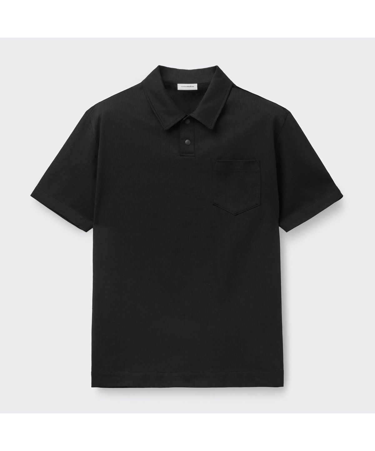 커스텀멜로우(CUSTOMELLOW) [Essentials] Black Woven Polo C9TAM26511BKX