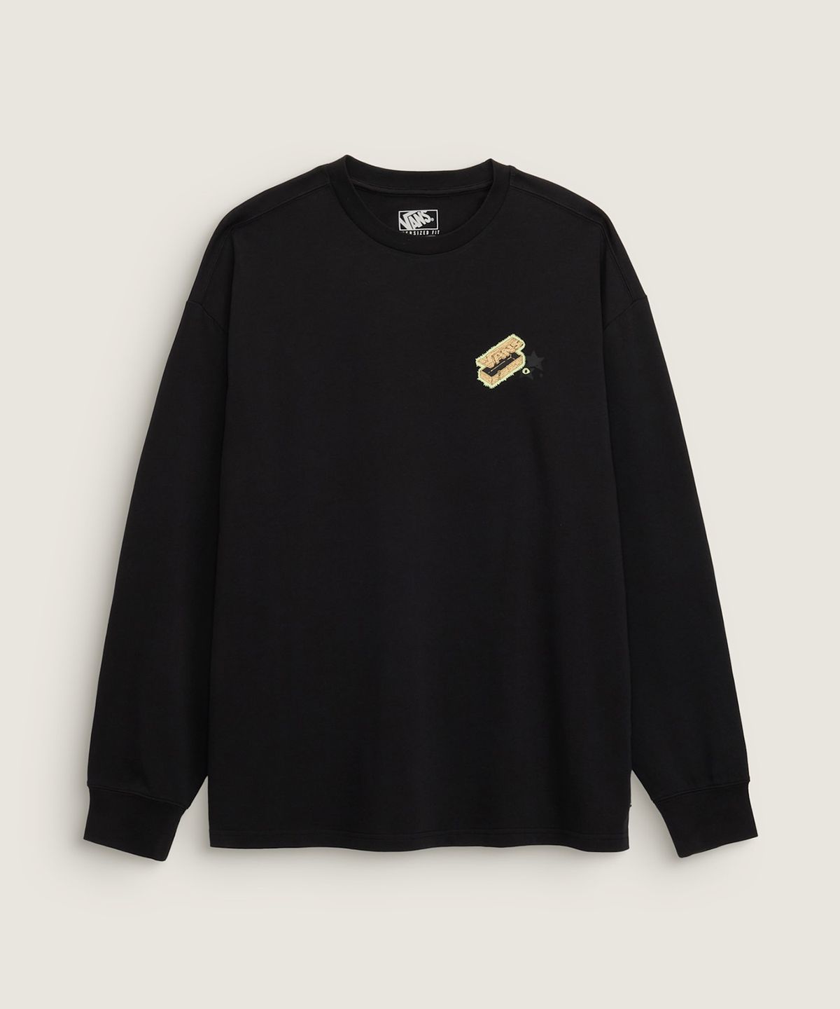 반스(VANS) SOON EASY 롱슬리브 티셔츠 - 블랙 / VN000VNFBLK1