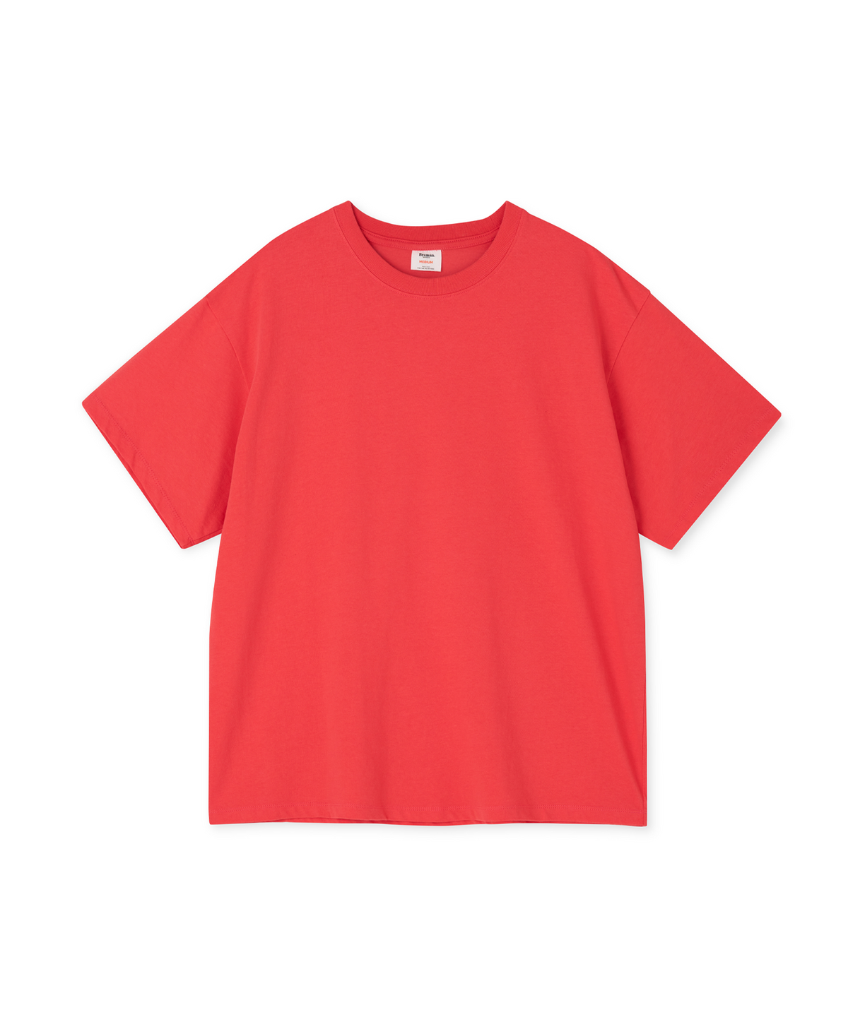 브루먼(BRUMAN) Daily Crew Neck Tee (Coral Orange)