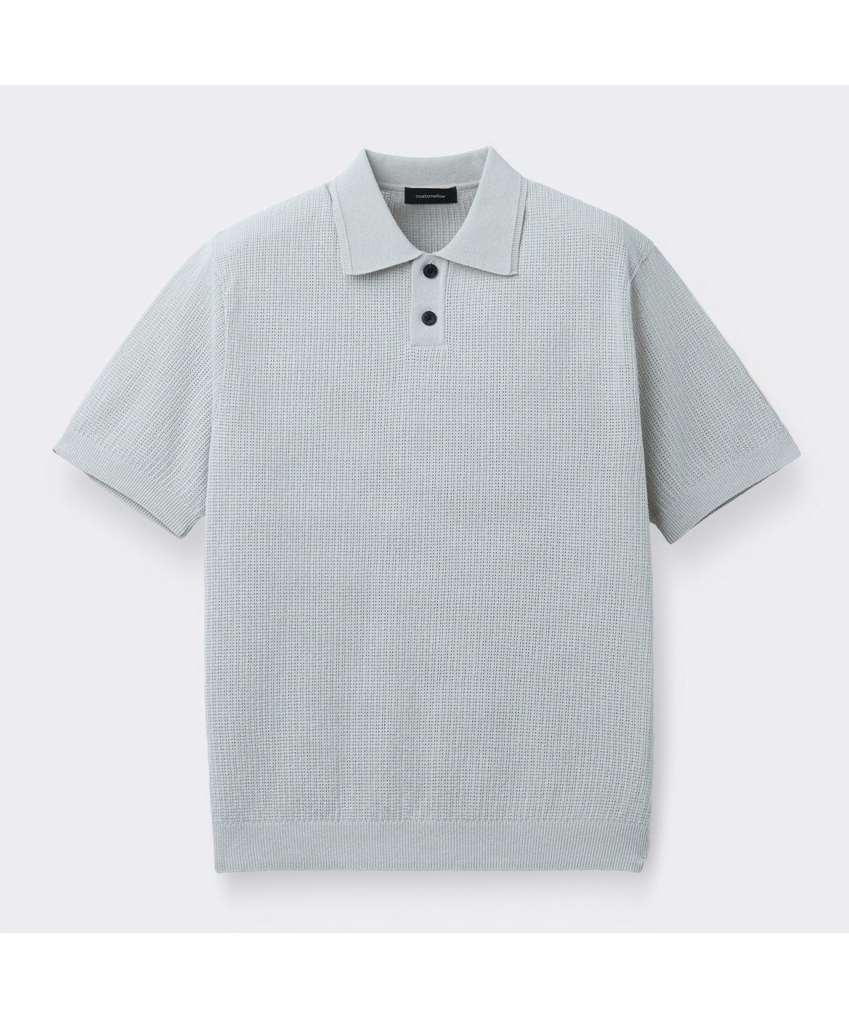커스텀멜로우(CUSTOMELLOW) Grey Textured Classic Collar Sweater CWWAM26412GYL