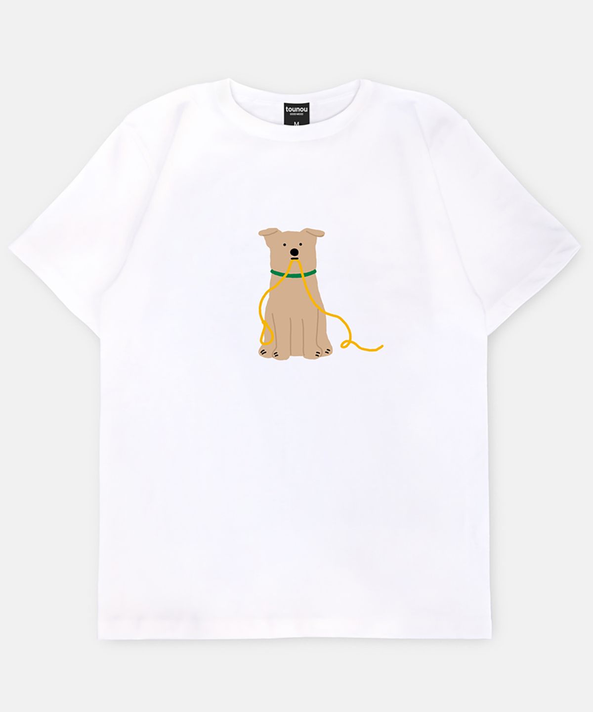 뚜누(TOUNOU) 킴밍 작가, DOG LEASH 반소매 티셔츠