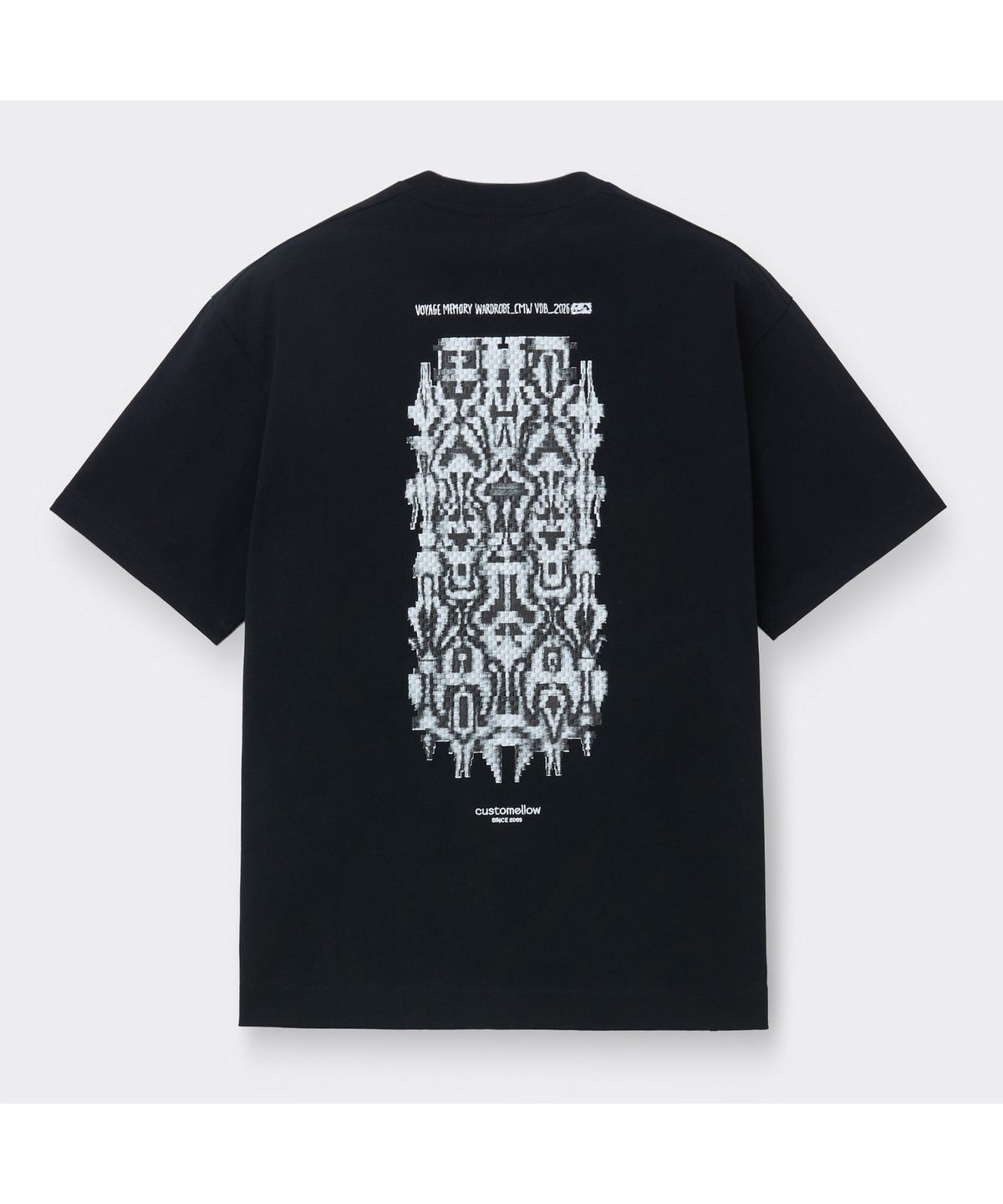 커스텀멜로우(CUSTOMELLOW) [Vincent] Black Graphic T-Shirt CWTAM26497BKX