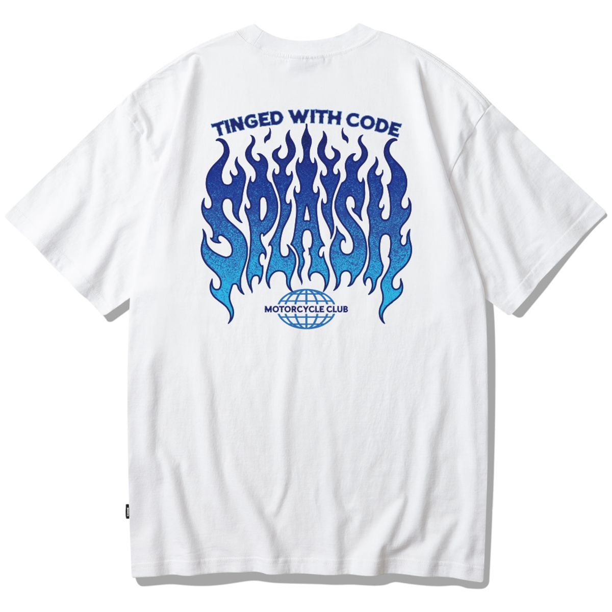 스플래시코드(SPLASHCODE) 반팔 티셔츠 화이트 - 모터사이클 클럽(Motorcycle Club)