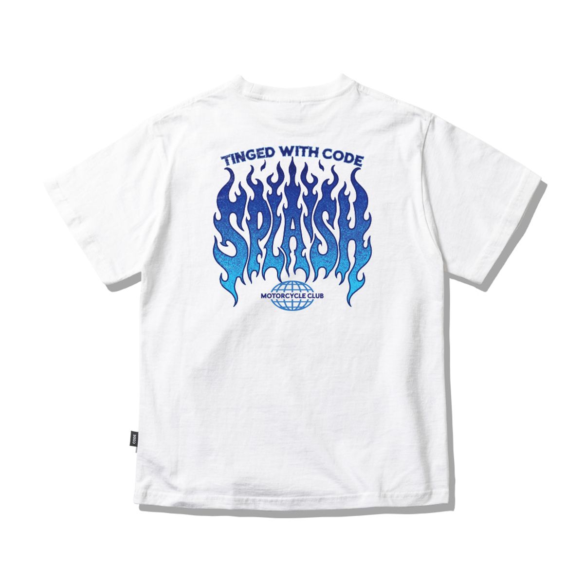 스플래시코드 키즈(SPLASHCODE KIDS) 키즈 반팔 티셔츠 화이트 - 모터사이클 클럽(Motorcycle Club)