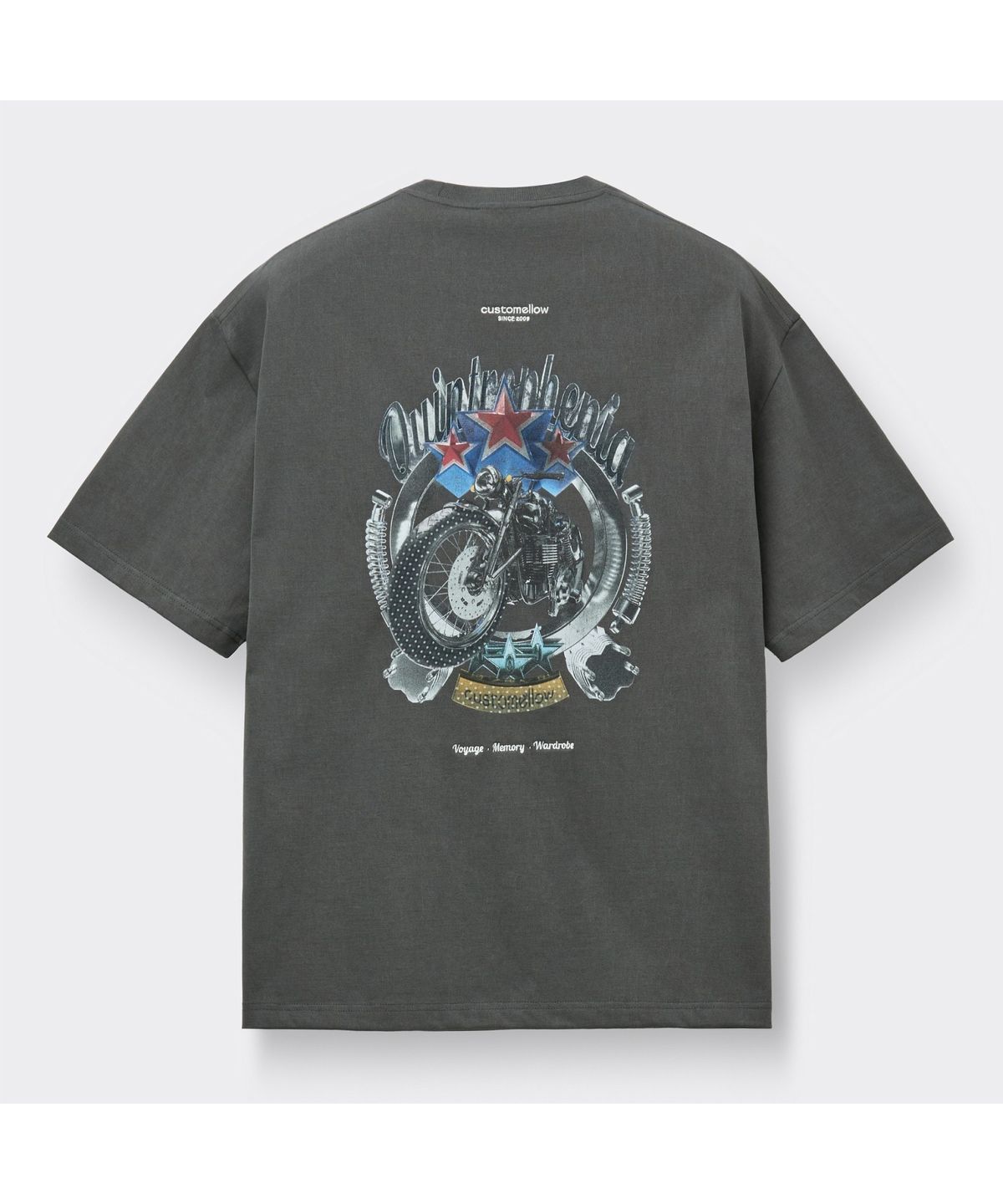 커스텀멜로우(CUSTOMELLOW) Grey Graphic T-shirt CWTAM26432GYD