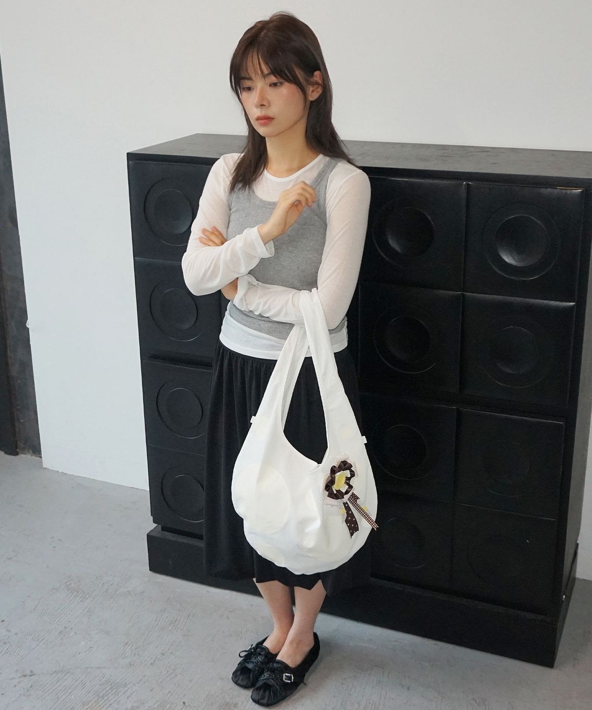 샐볼(SALBOL) FIG DOT BAG [IVORY]