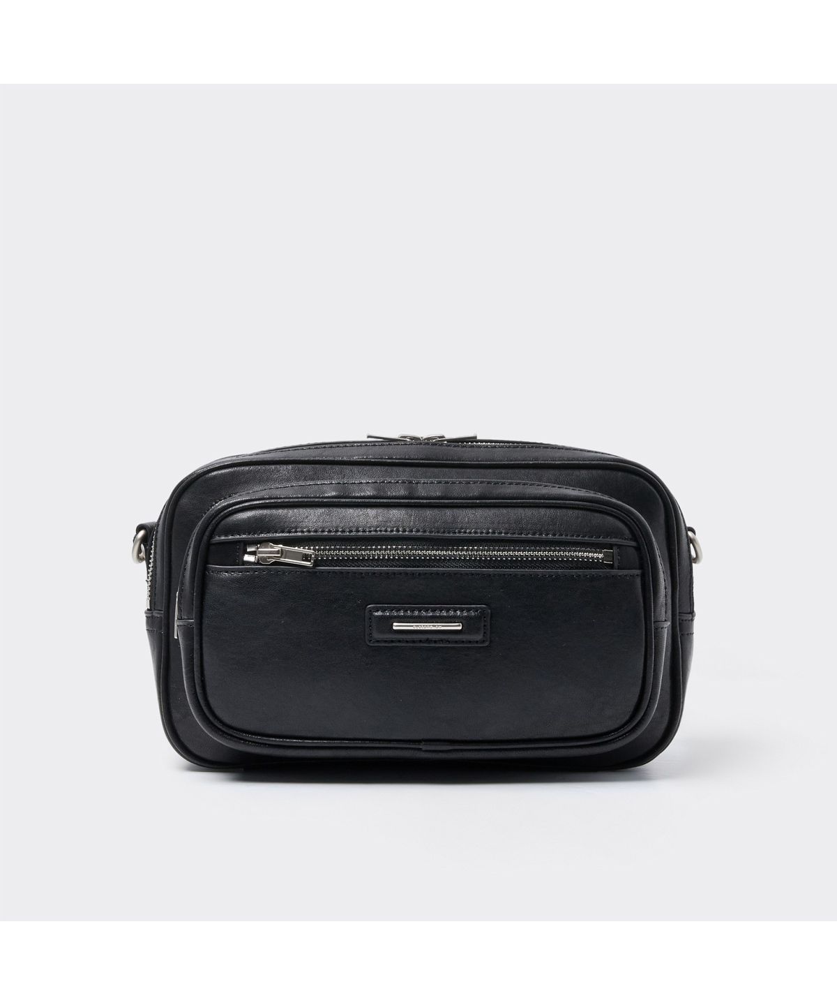커스텀멜로우(CUSTOMELLOW) Black Leather Cross Bag CABAX26102BKX