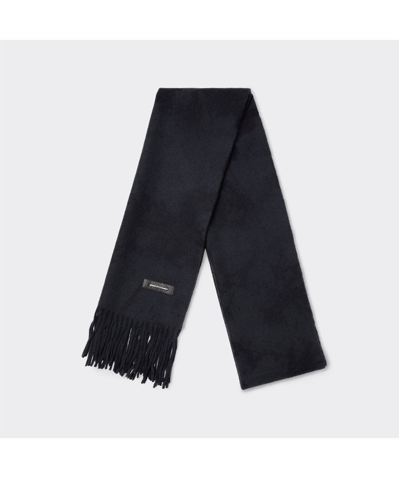 Black Wool Dyed Muffler CAAJX26002BKX