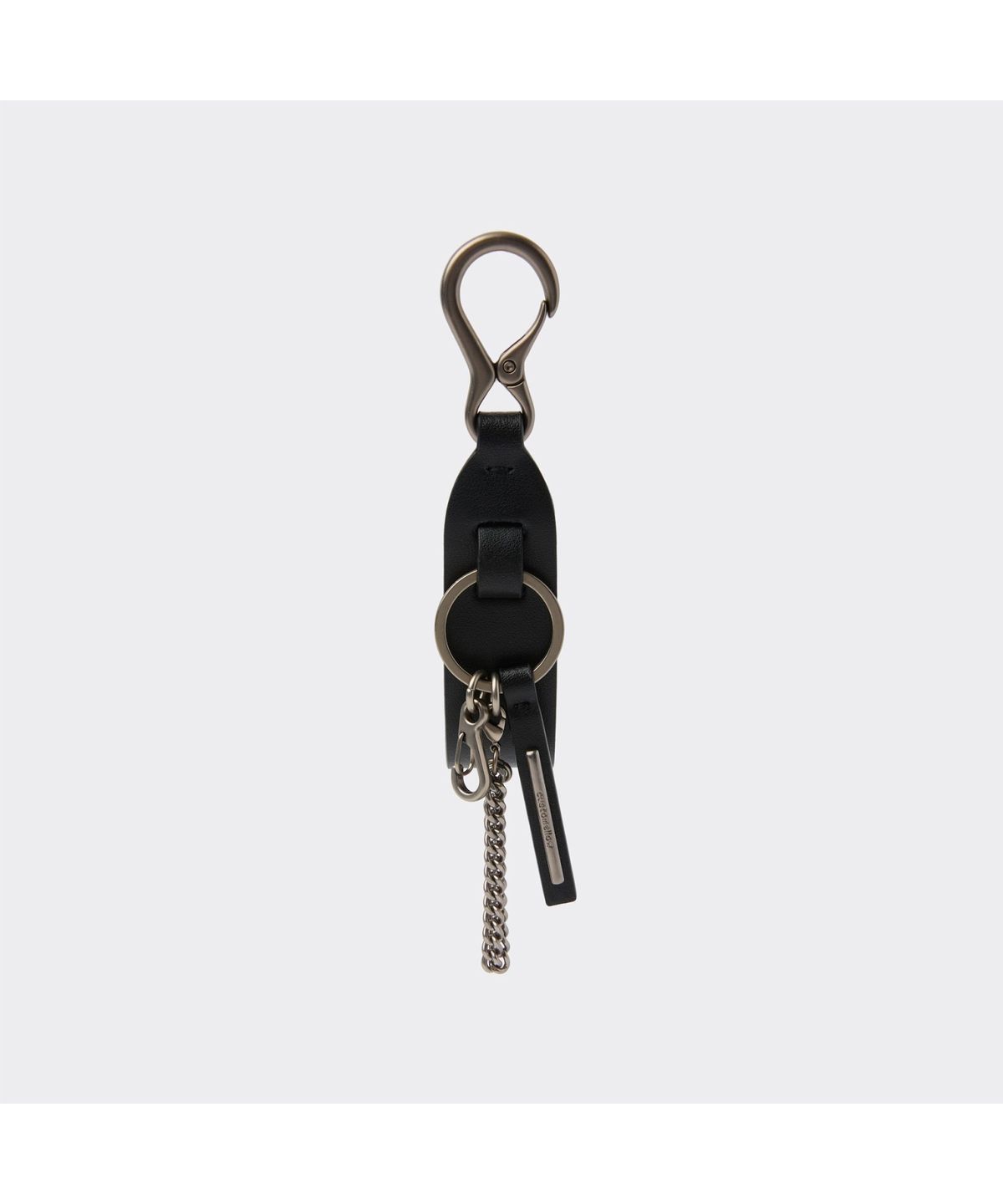 커스텀멜로우(CUSTOMELLOW) Black Leather Chain Key Ring CAAAX26201BKX