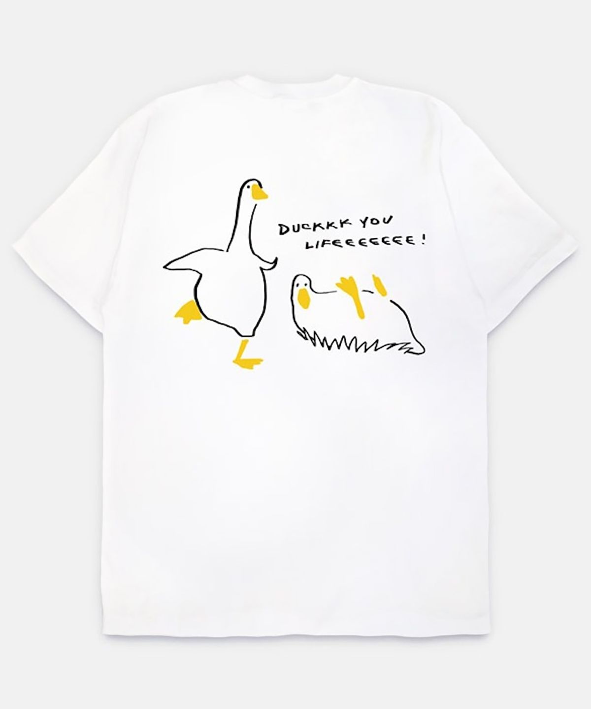 뚜누(TOUNOU) Wan 작가, DUCKKK YOU LIFEEEEEEE! 반소매 티셔츠