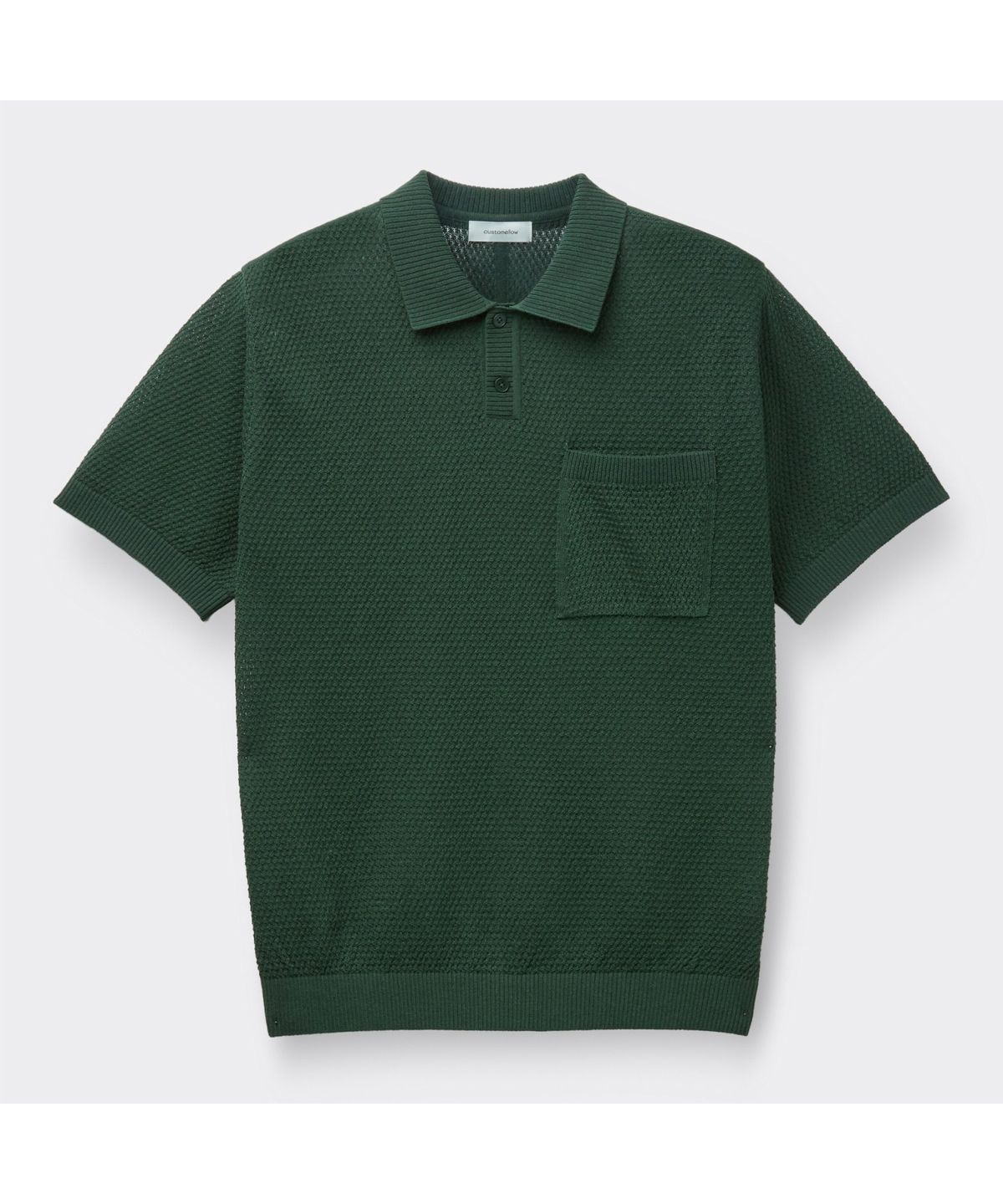 커스텀멜로우(CUSTOMELLOW) [Essentials] Khaki Texture Collar Sweater C9WAM26411KHX