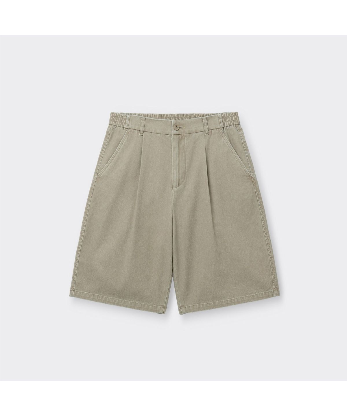 커스텀멜로우(CUSTOMELLOW) [Vincent] Beige Cotton Dyed Shorts CWPAM26491BEX