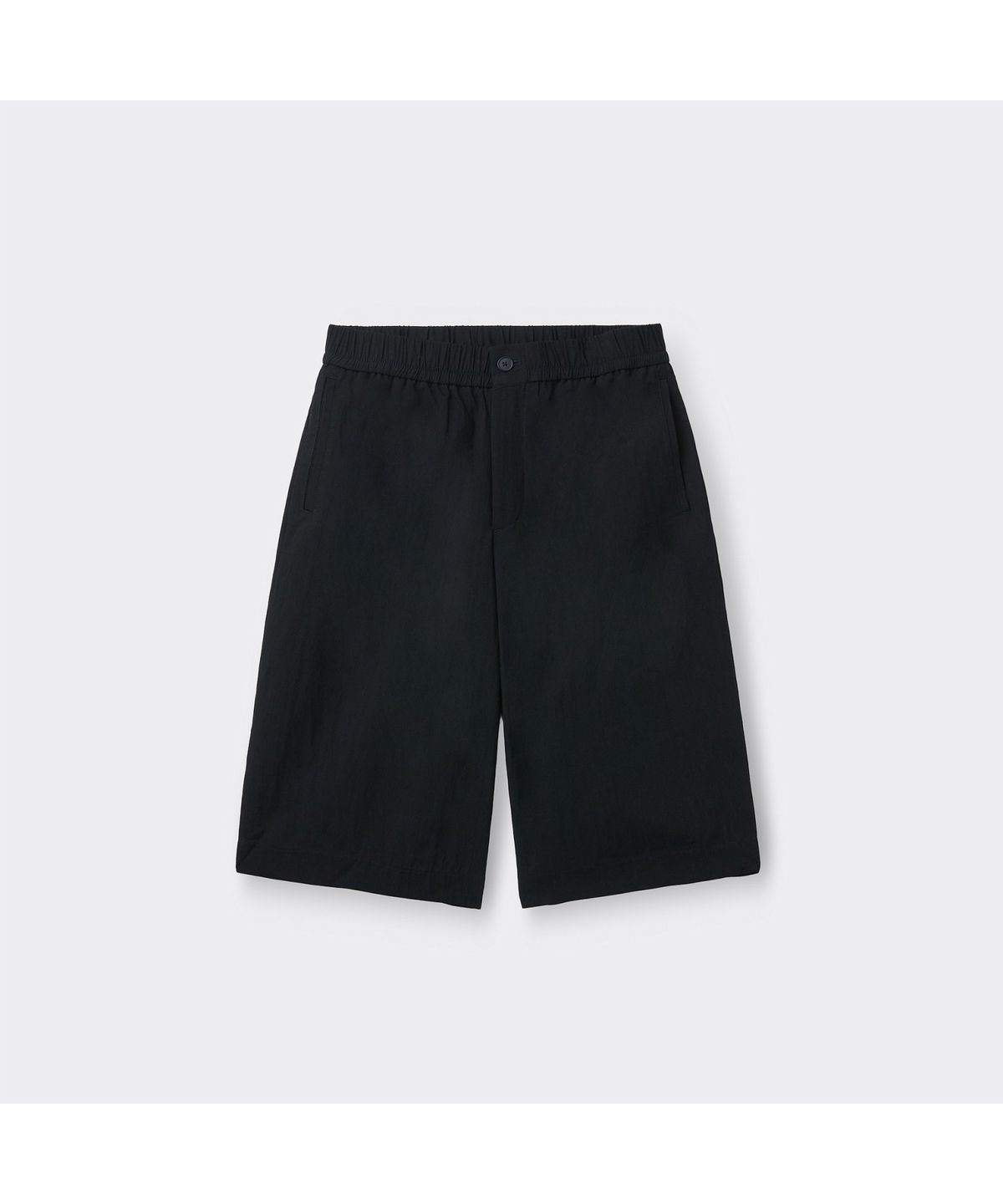커스텀멜로우(CUSTOMELLOW) Black Rayon Drawstring Shorts CWPAM26361BKX