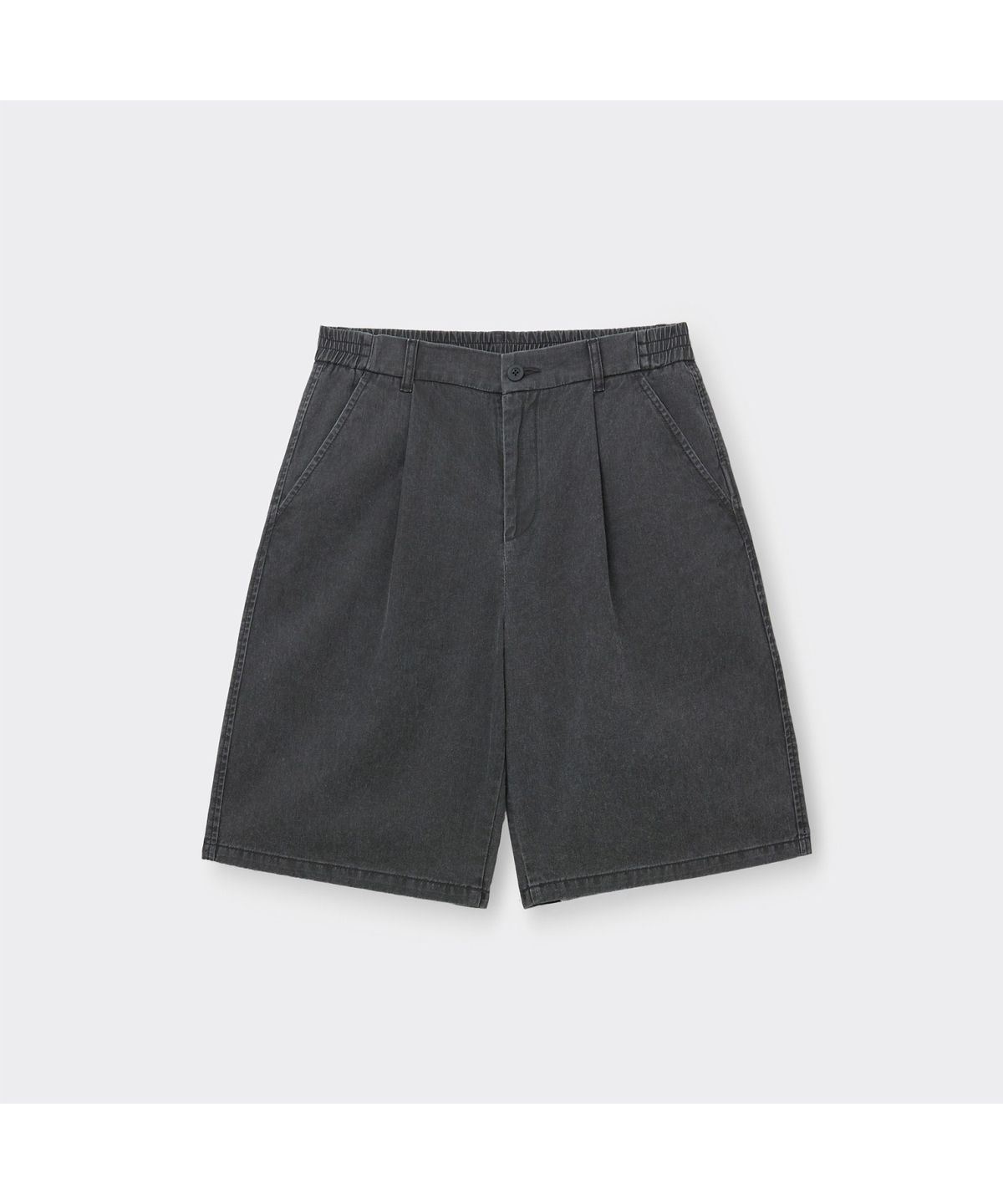 커스텀멜로우(CUSTOMELLOW) [Vincent] Grey Cotton Dyed Shorts CWPAM26491GYD