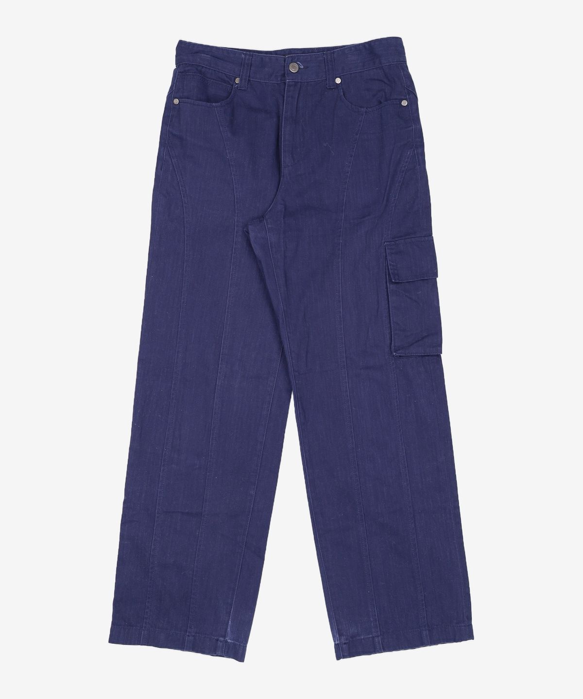 애드오프(ADDOFF) ONE POCKET IRVING WIDE CARGO PANTS NAVY 48