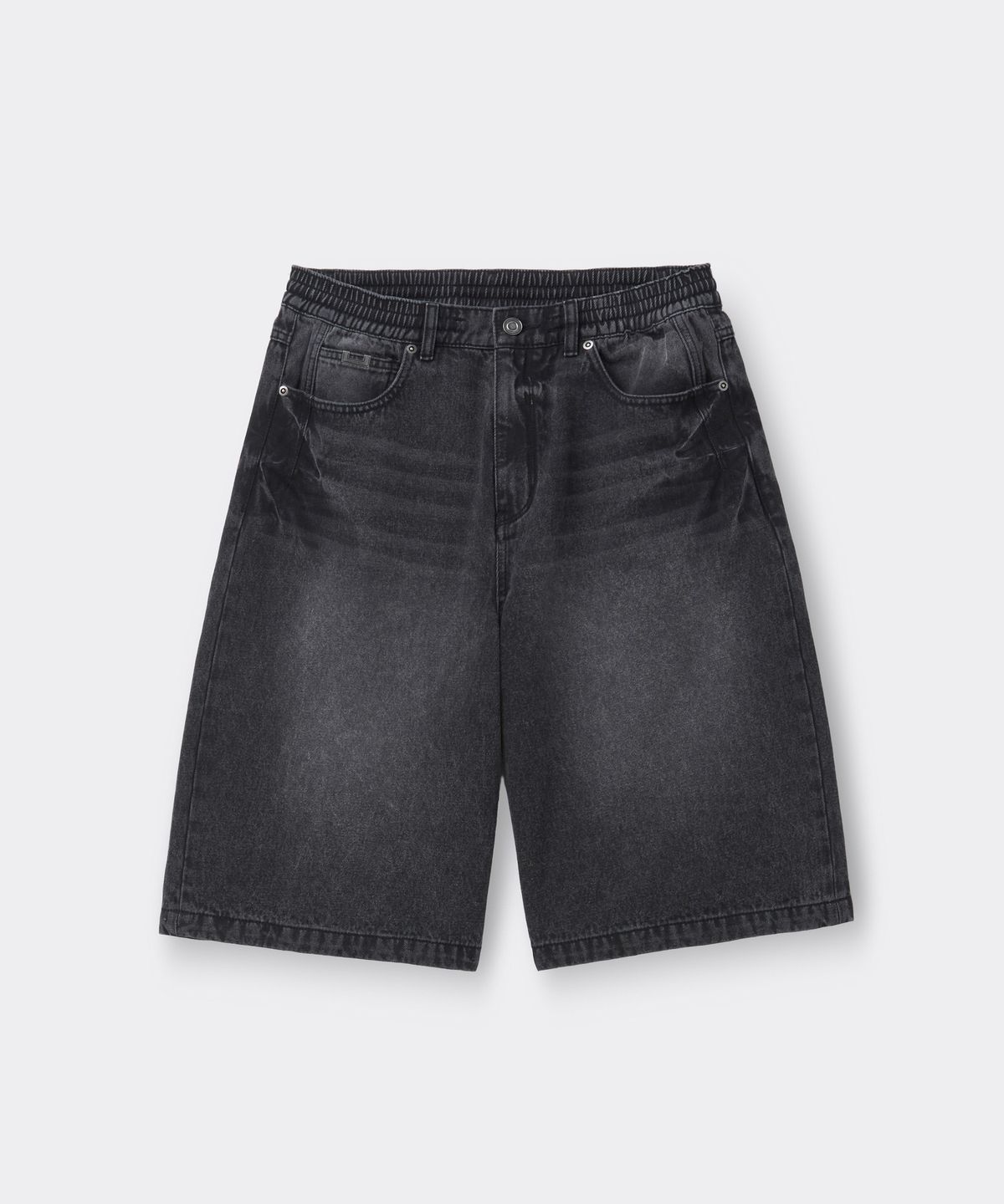 커스텀멜로우(CUSTOMELLOW) Black Denim Bermuda Shorts CWPAM26371BKX