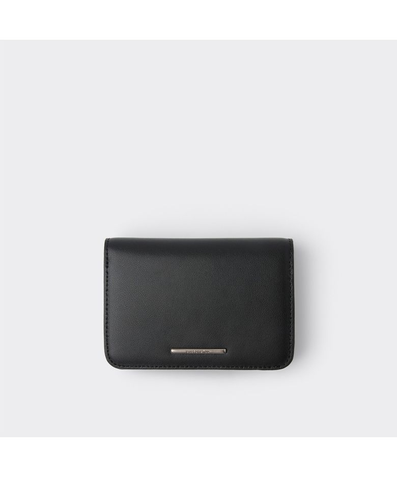 Black Leather Folded Wallet CAAAX26301BKX