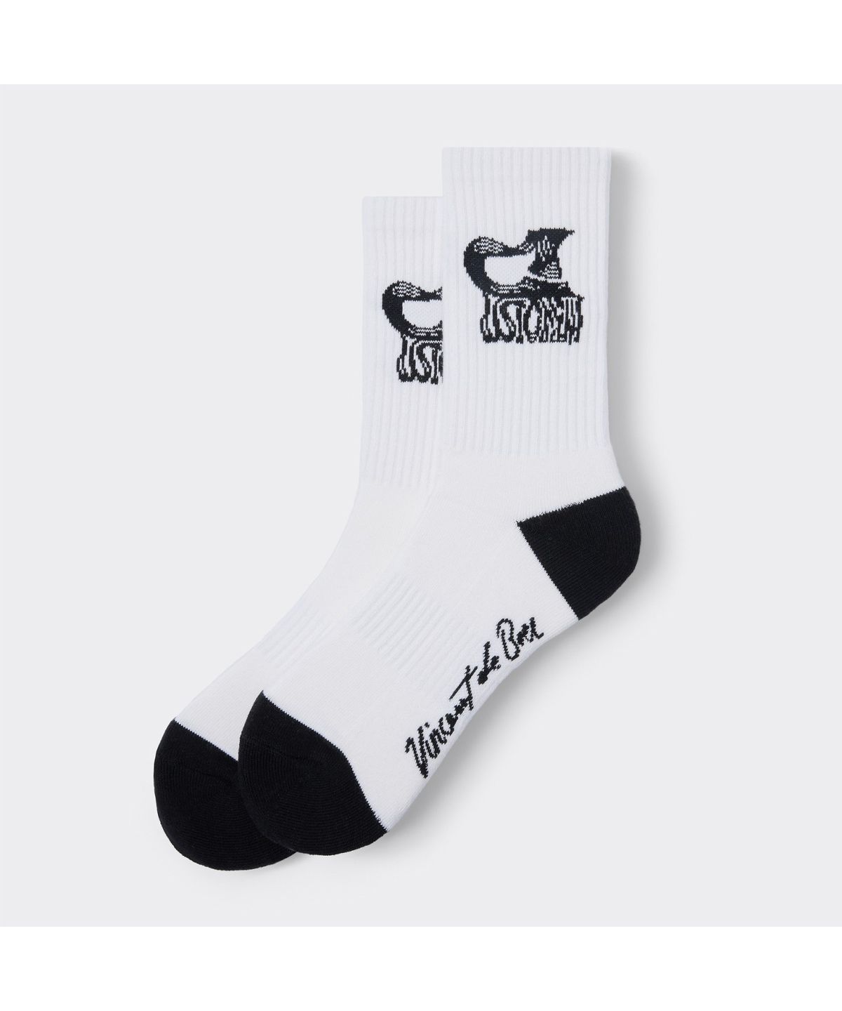 커스텀멜로우(CUSTOMELLOW) [Vincent] White Graphic Socks CALAX26481WHX