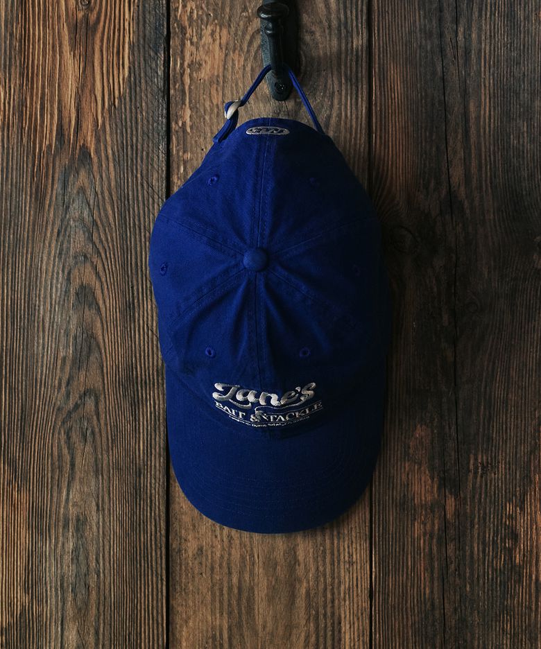 ZANES BAIT & TACKLE LOGO BALL CAP _ BLUE