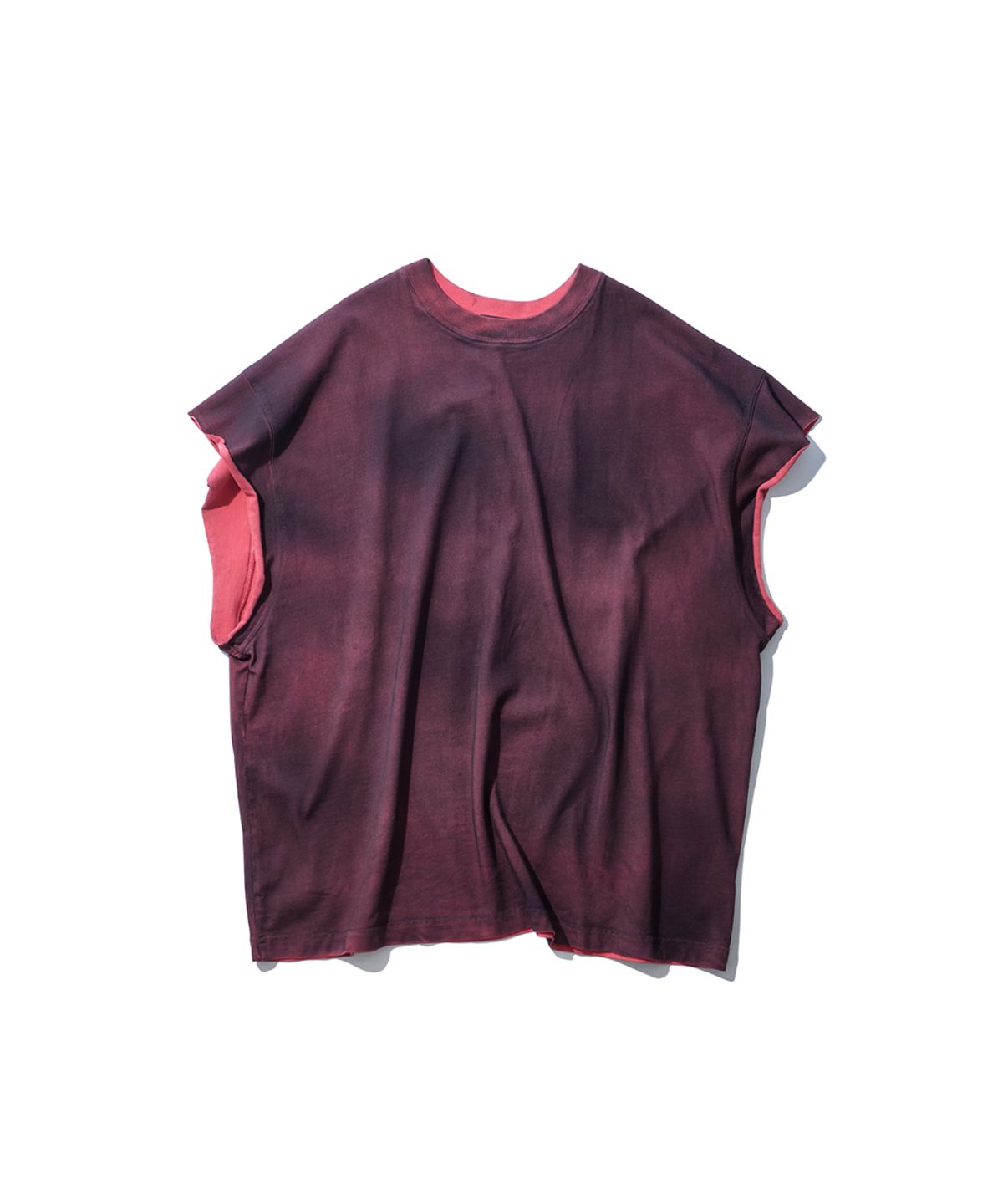 인투더스크(INTODUSK) CUT OFF TEE -  CRANBERRY