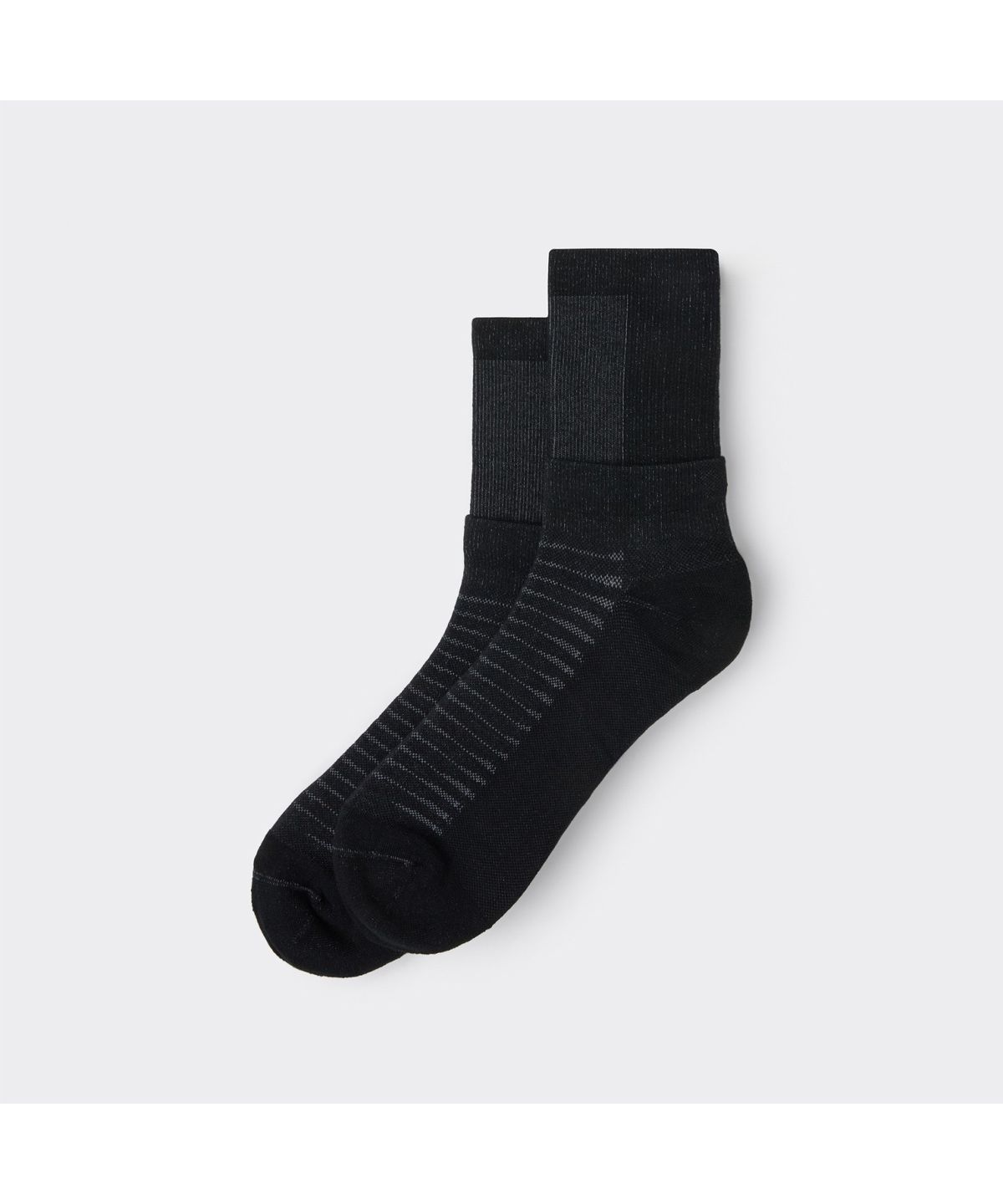커스텀멜로우(CUSTOMELLOW) Black Two Tone Layered Socks CALAX26109BKX