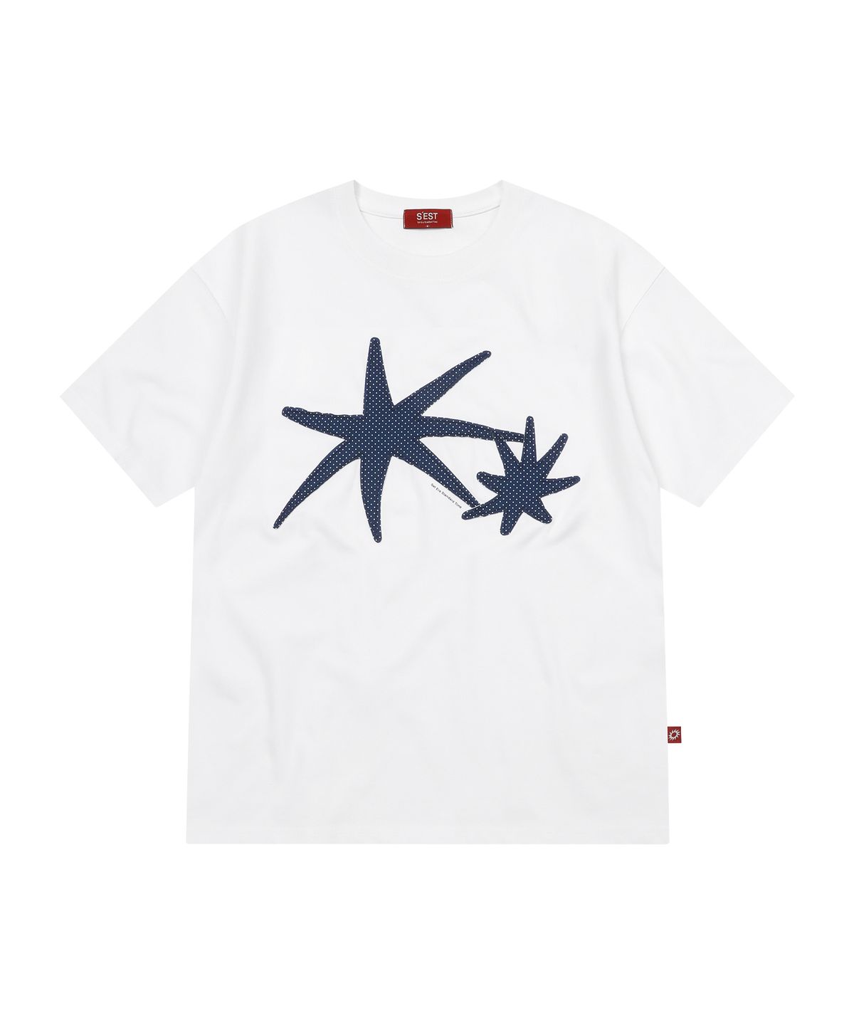 에스이에스티(S'EST) Star Orbit Applique T-shirts White