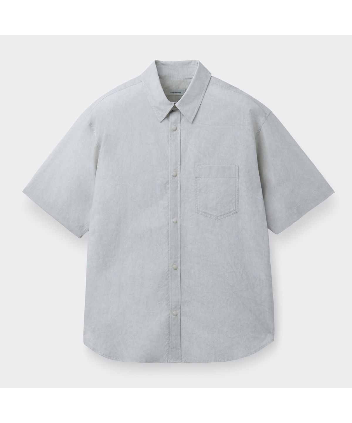 커스텀멜로우(CUSTOMELLOW) [Essentials] Grey Oversized Fit Half Shirt C9SAM26312GYL