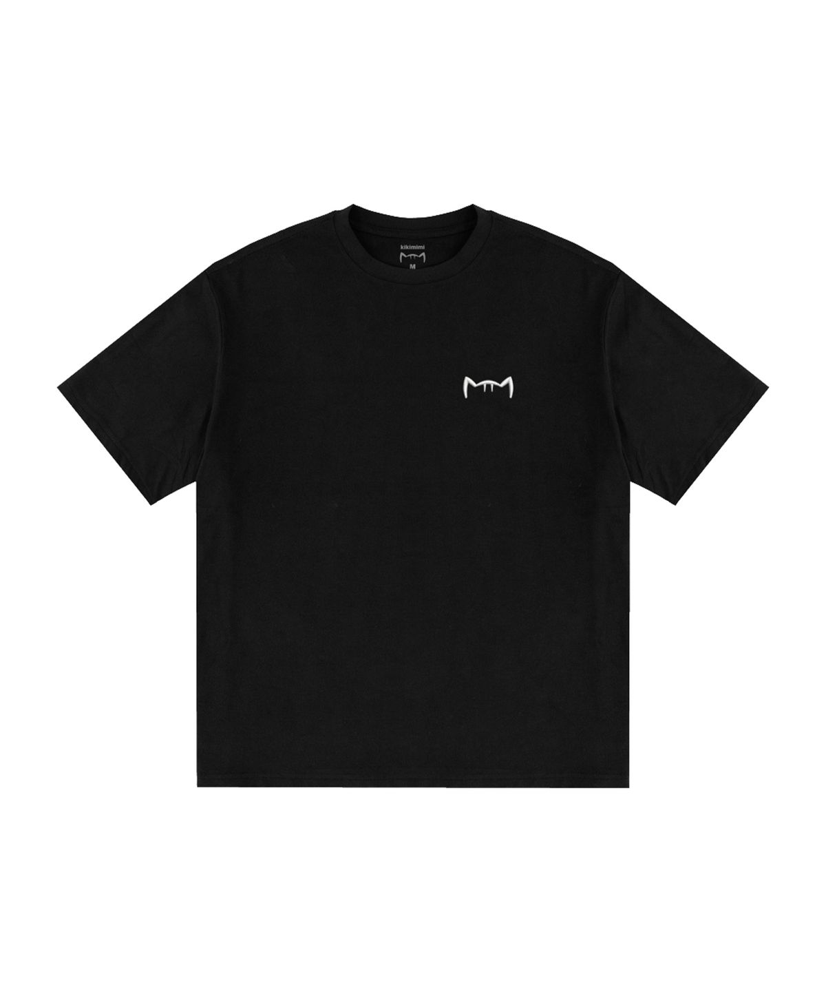 키키미미(KIKIMIMI) 베이직 키티 스몰 로고 티셔츠 (블랙)