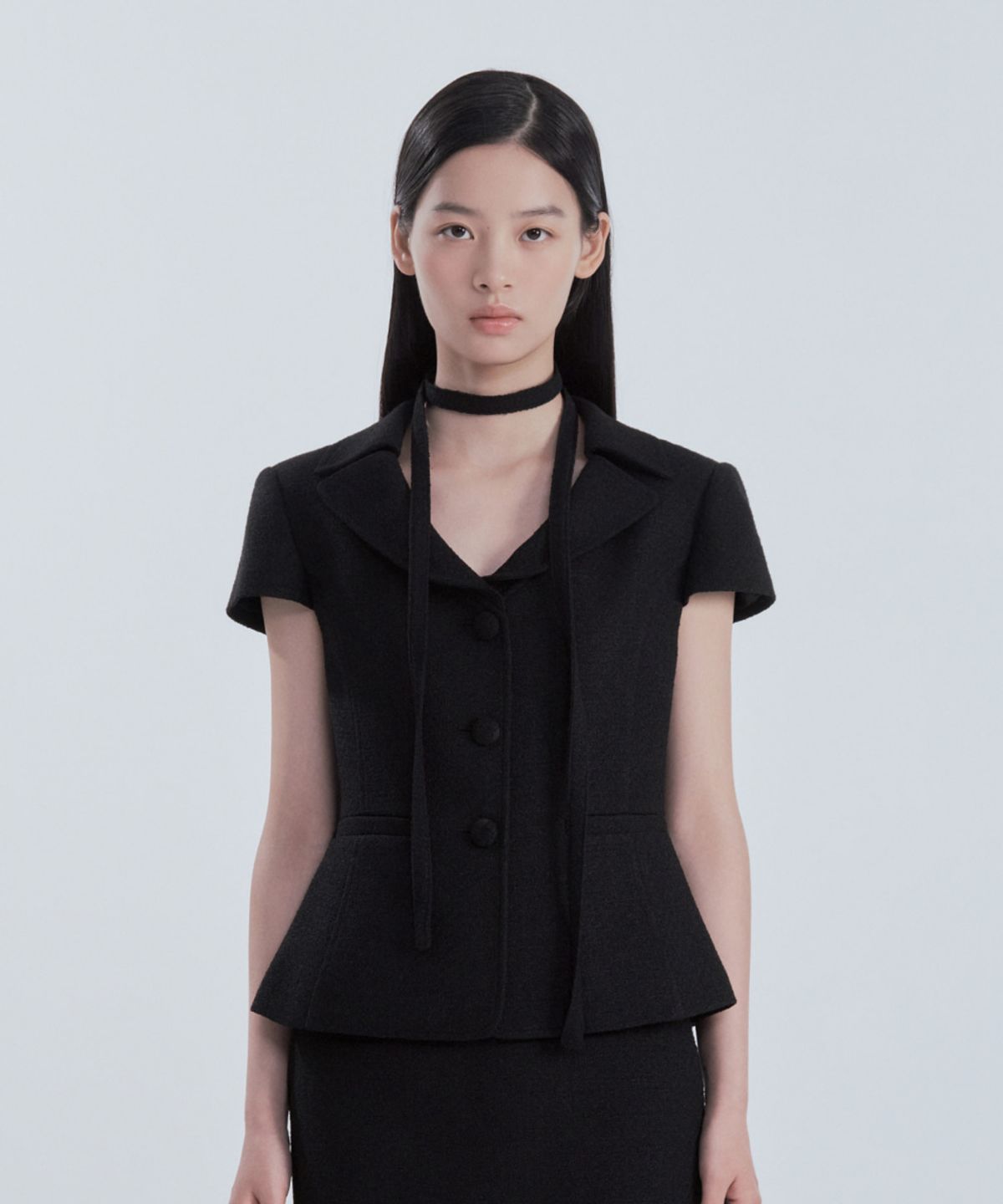 마우솔레움(MAU SOLEUM) MAC Tweed Jacket (Boucle Edition) - Tweed Black