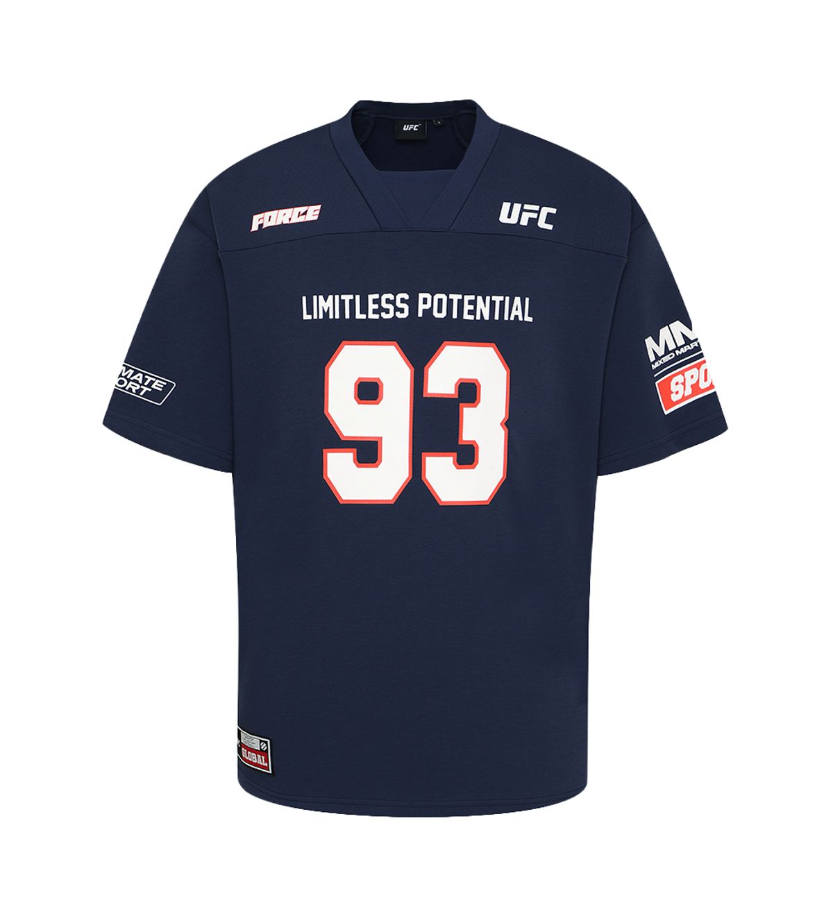 유에프씨 스포츠(UFC SPORT) UFC 위너 오버핏 풋볼 져지 티셔츠 네이비 U2SSX2118NA